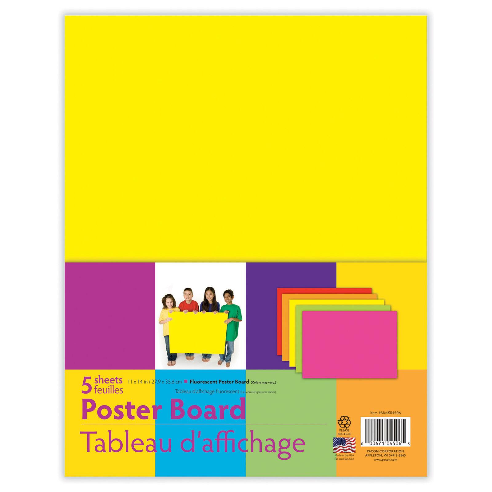 UCreate® 11" x 14" Neon Poster Board, 12 Packs of 5