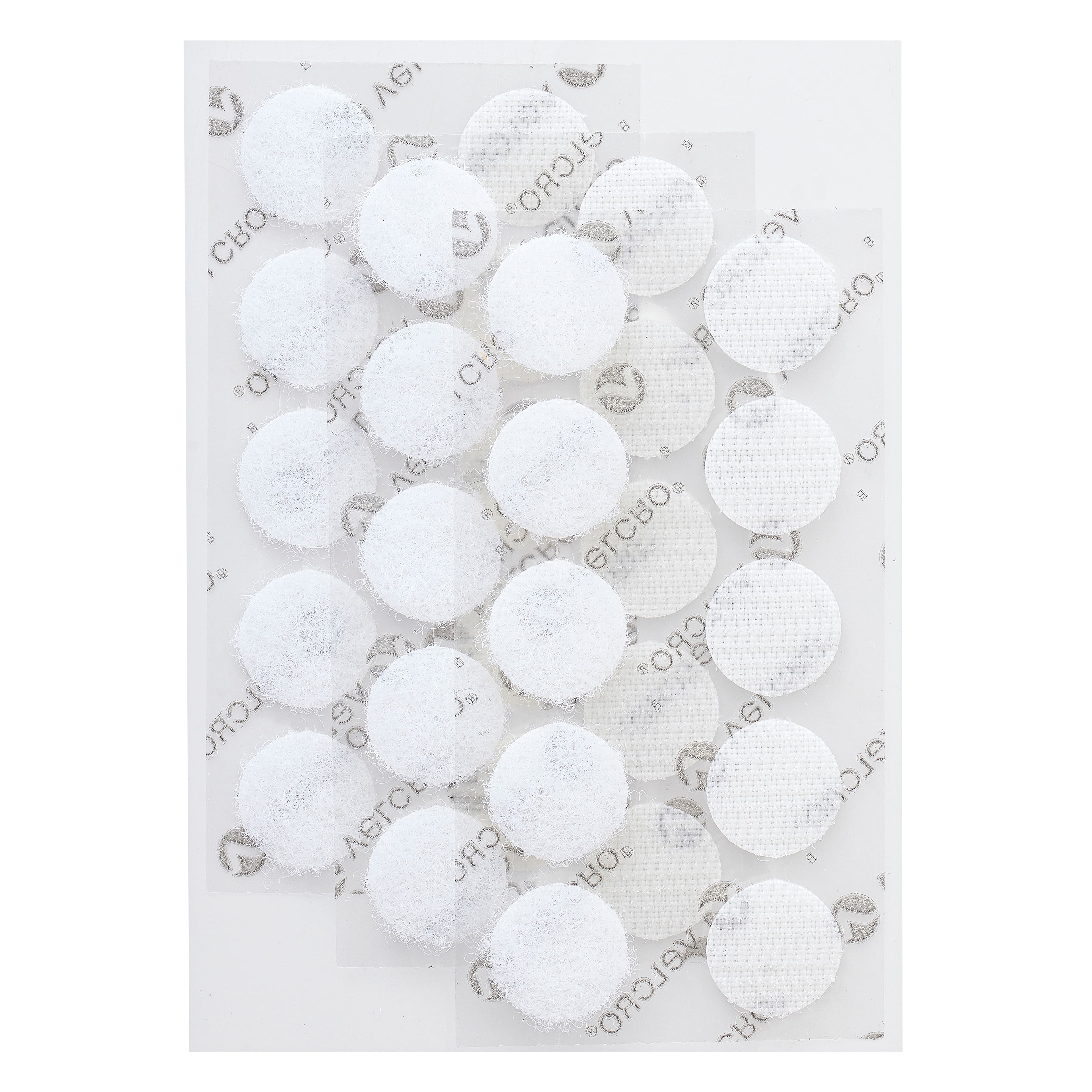 12 Packs: 15 ct. (180 total) VELCRO® Brand Sticky Back White Coins