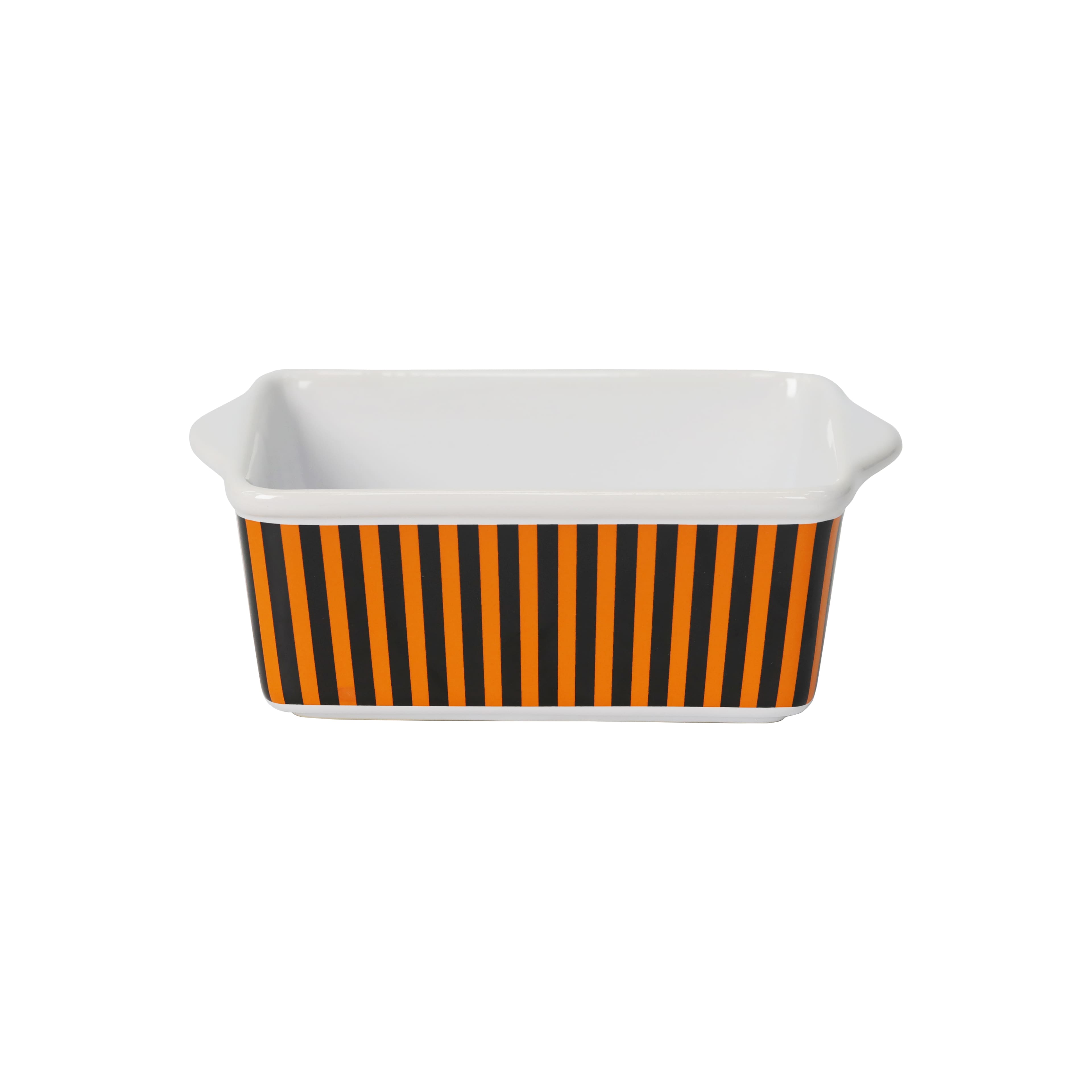 Black & Orange Stripped Mini Loaf Pan by Makery™