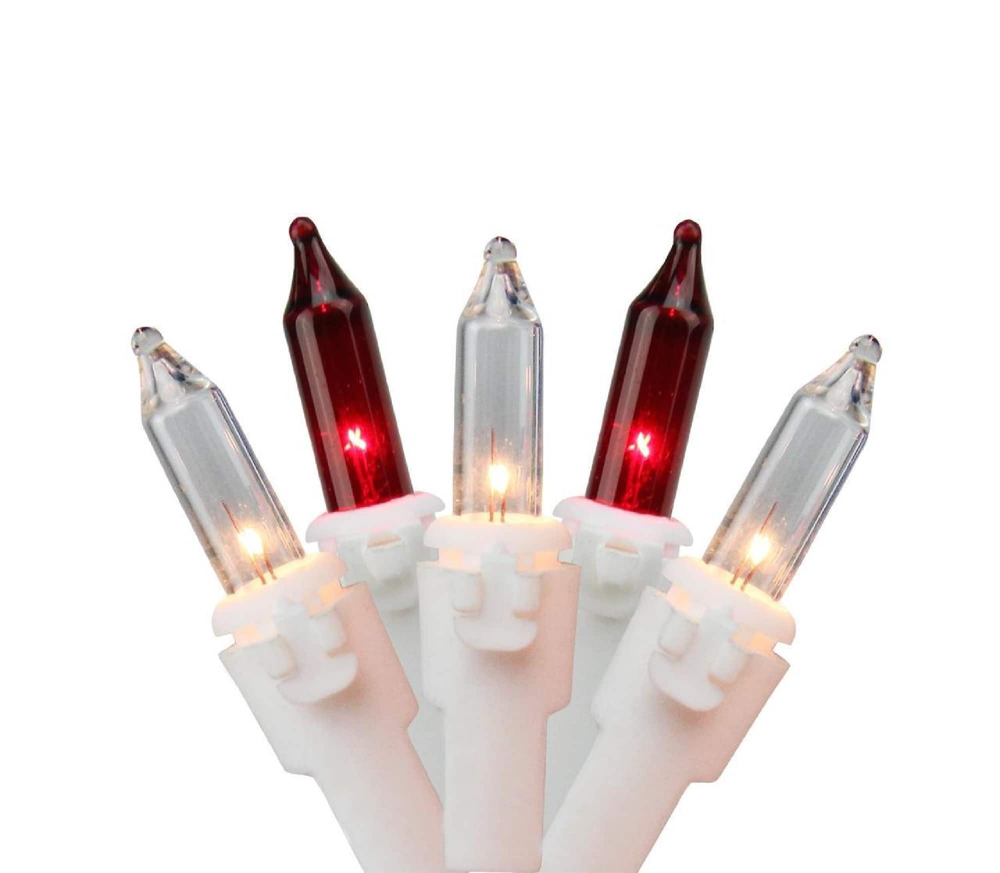 100ct. Mini Icicle Christmas Light Set With White Wire