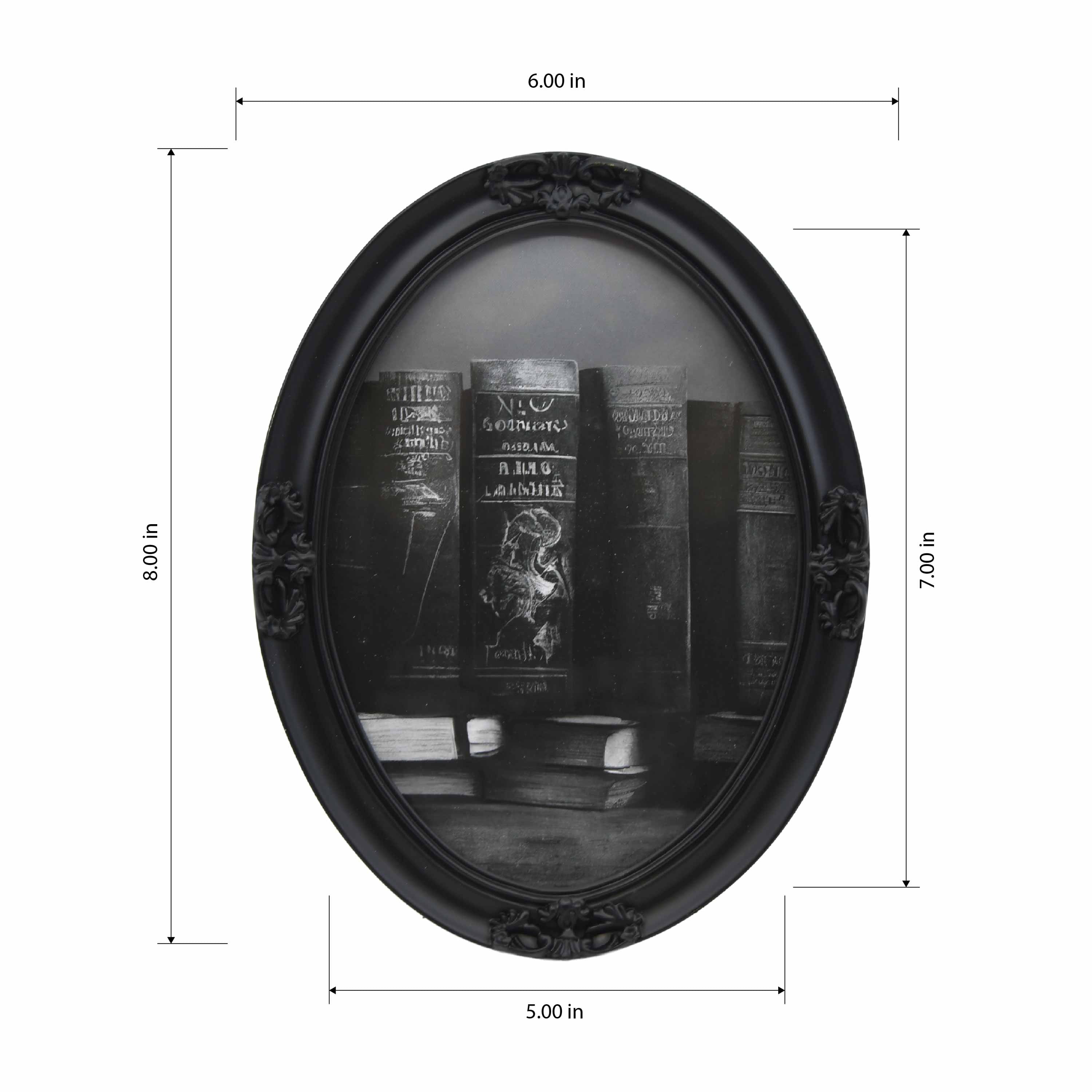 5" x 7" Black Oval Ornate Tabletop Frame by Ashland®