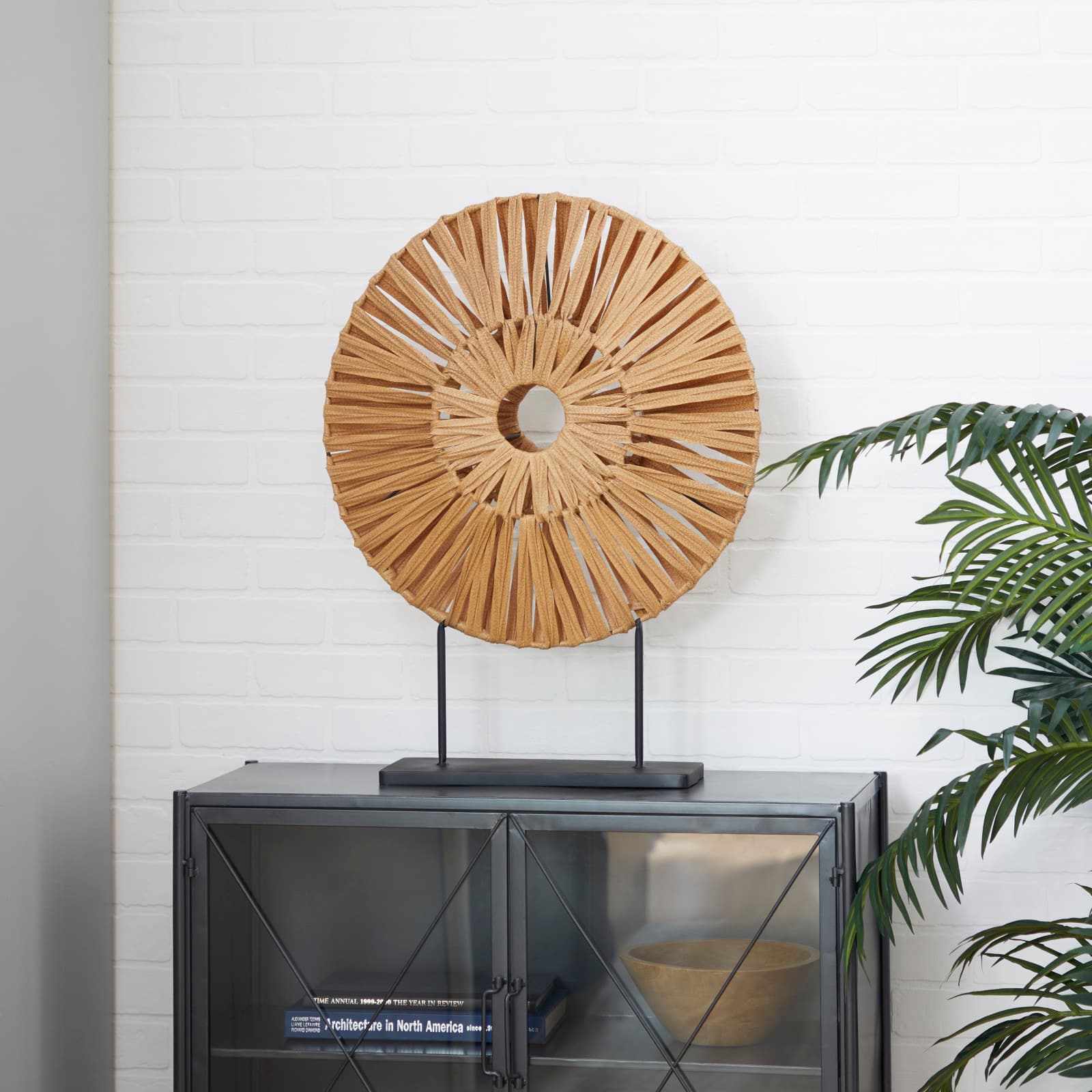 29" Tan Metal Natural Sculpture