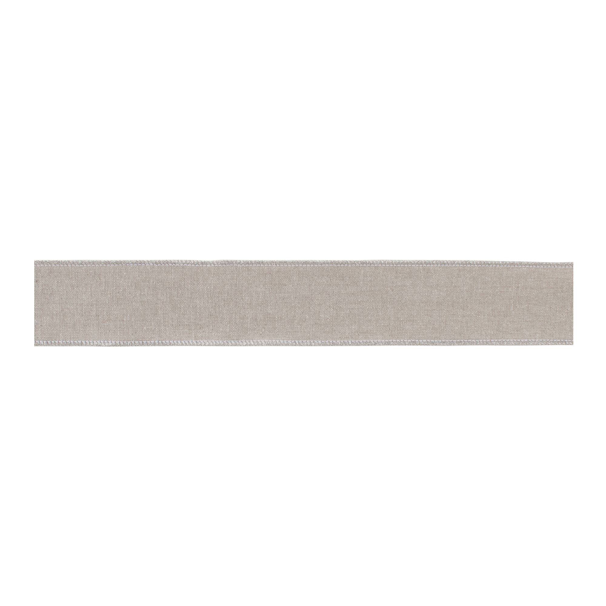 2.5" x 5yd. Beige Cotton Shimmer Wired Ribbon, 2ct.