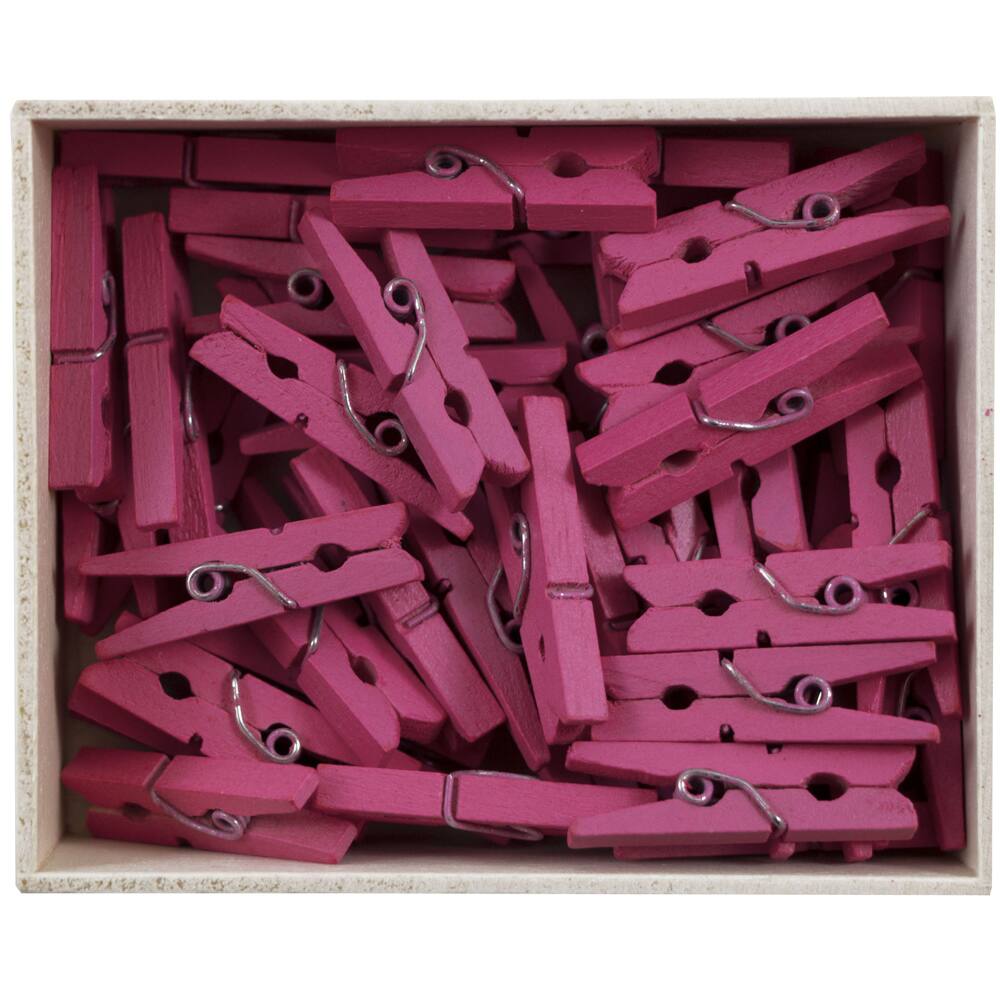 JAM Paper 1.125" Wood Clip Clothespins