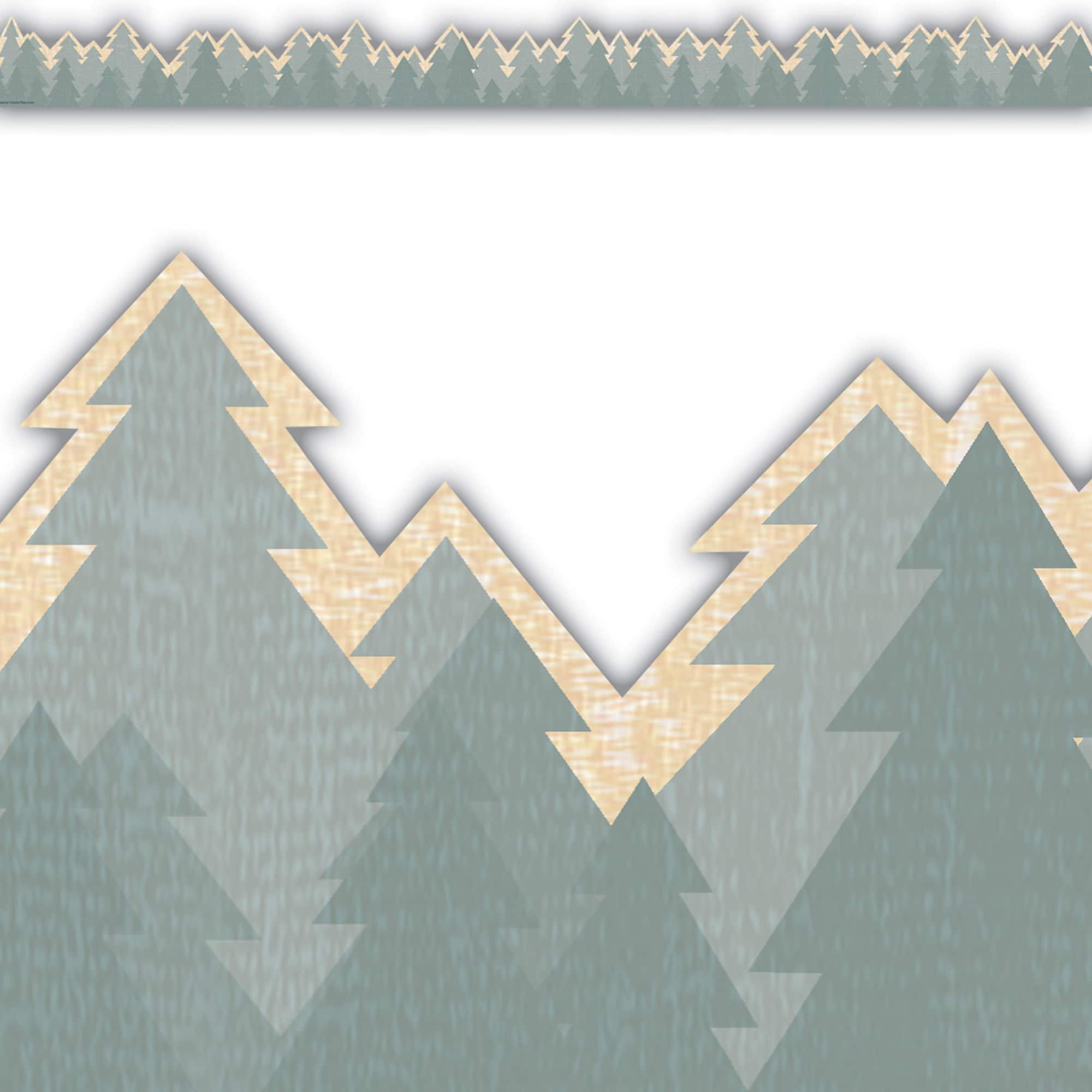 Teacher Created Resources® 2.75" x 35ft. Moving Mountains Road Trip Trees Border Trim, 6 Packs of 12