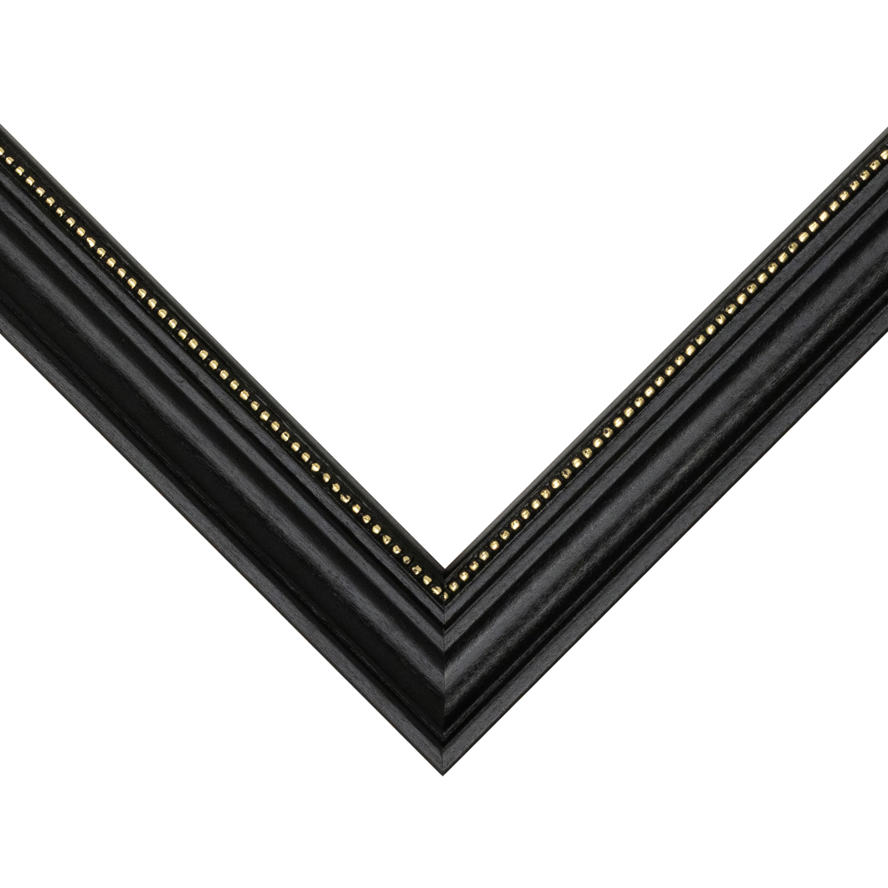 Frame USA Boardroom Black with Gold Bead Single Image Picture Frame