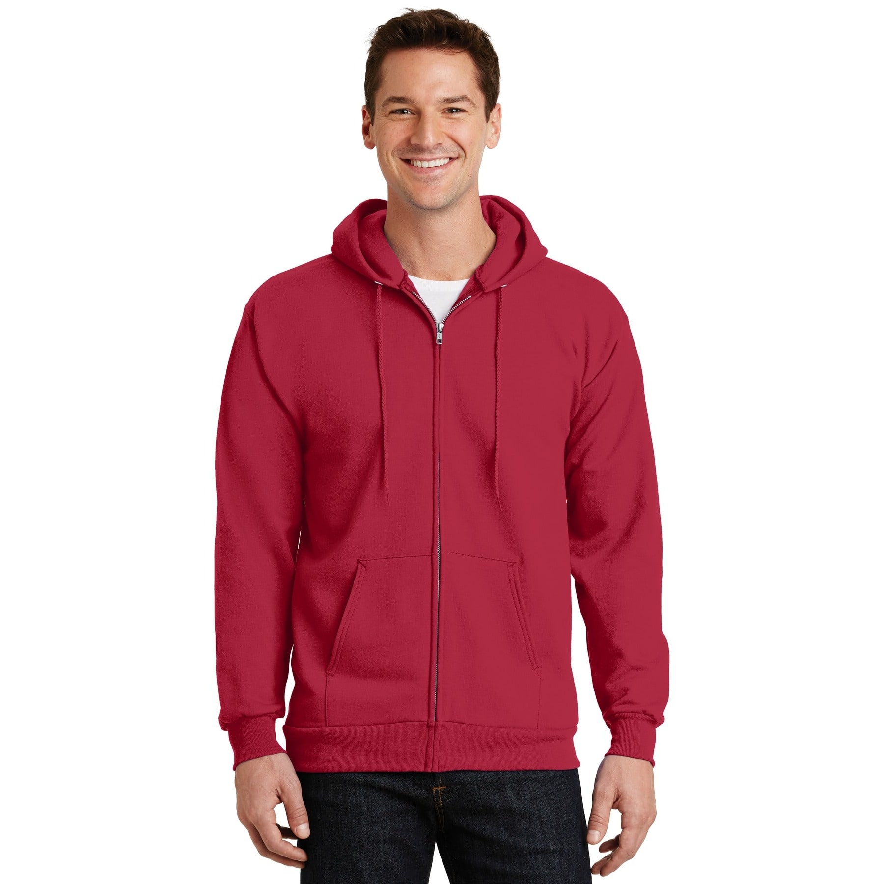 Port & Company® Essential Fleece Full-Zip Hooded Sweatshirt