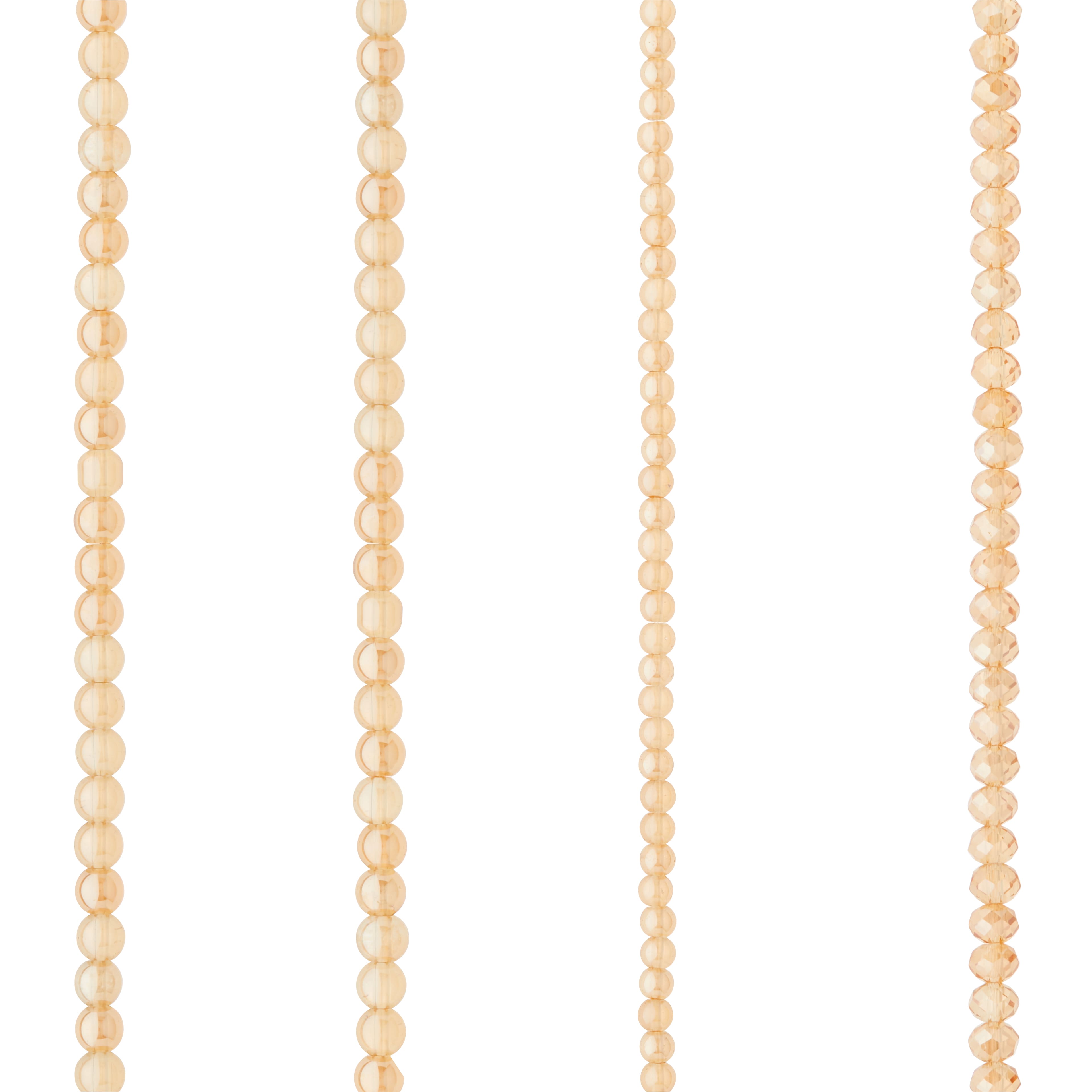 12 Pack: Amber Glass Mixed Beads by Bead Landing™
