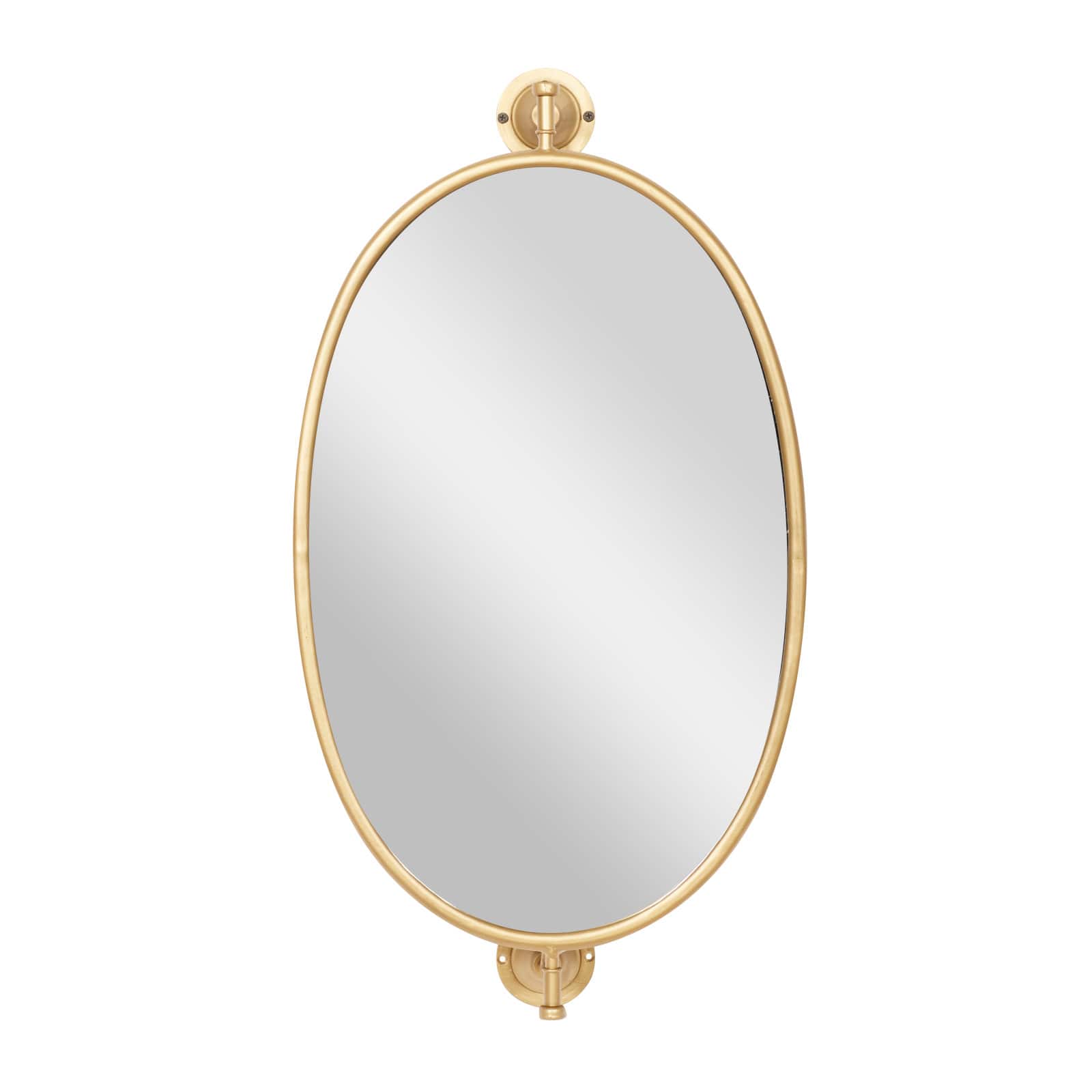 29" Oval Wood Wall Mirror