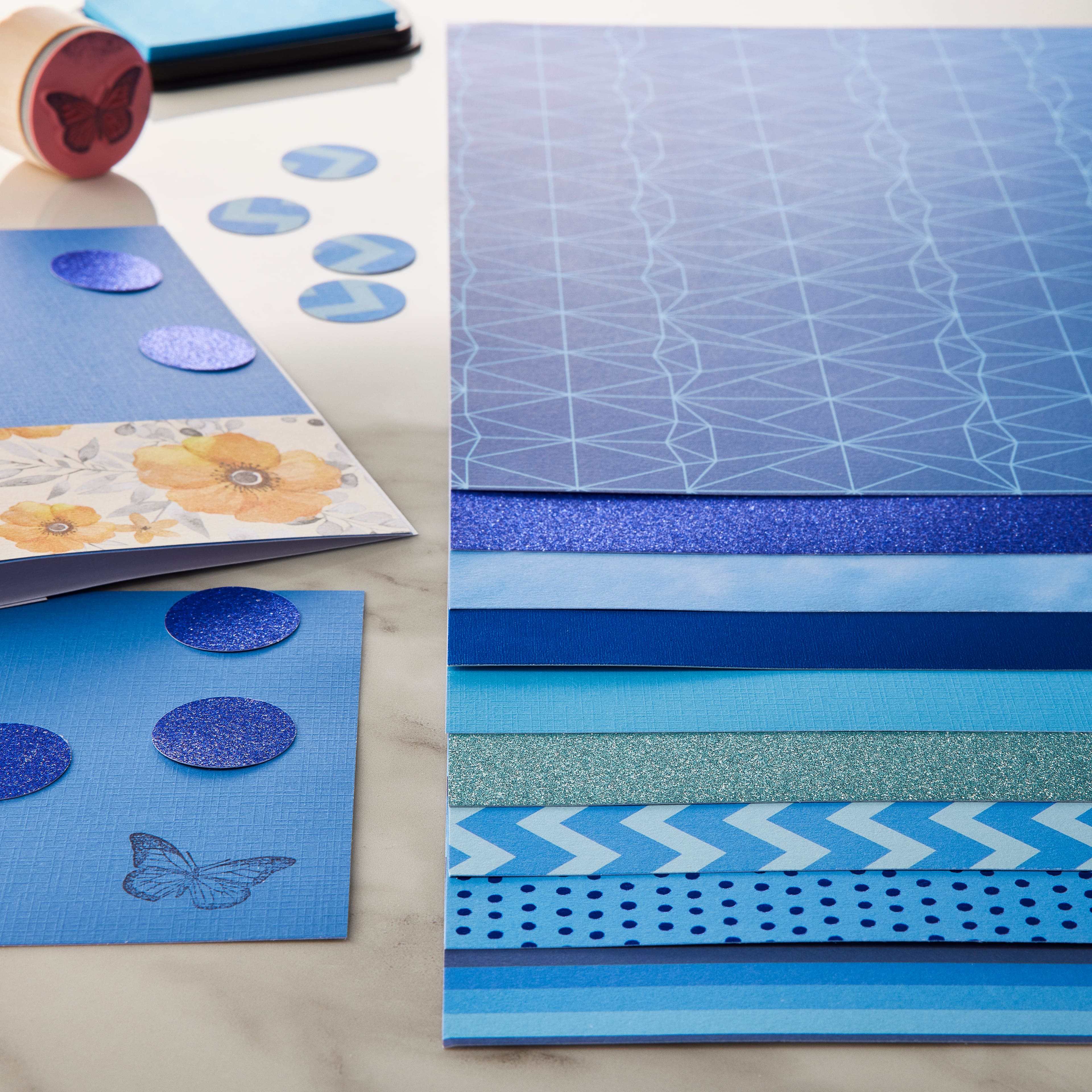 6 Pack: Specialty Blues Paper Pad by Recollections™, 12" x 12"