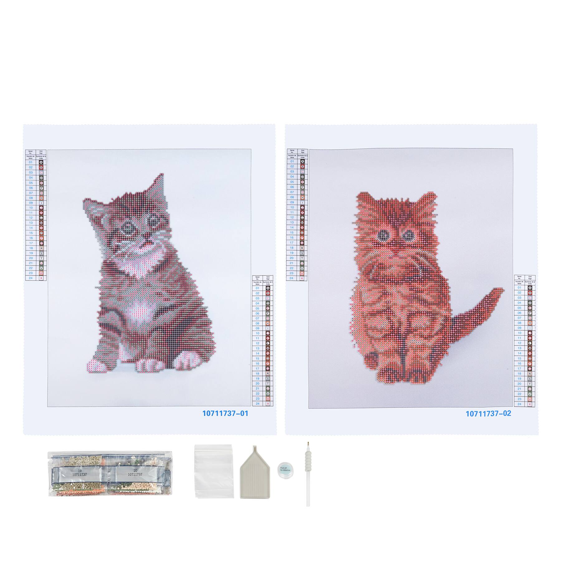 6 Pack: Duo Cat Diamond Art Kit by Make Market®