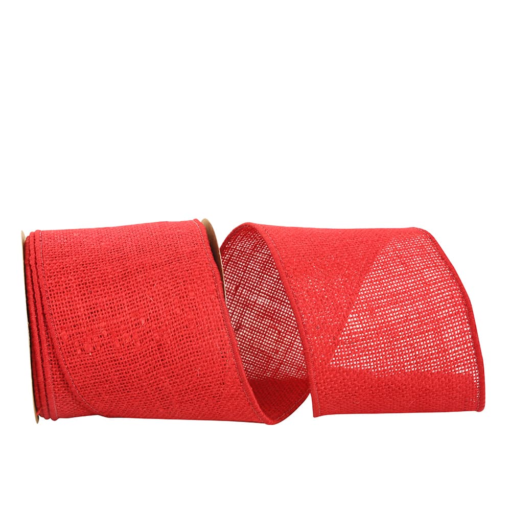 JAM Paper 4" x 10yd. Burlap Wired Ribbon