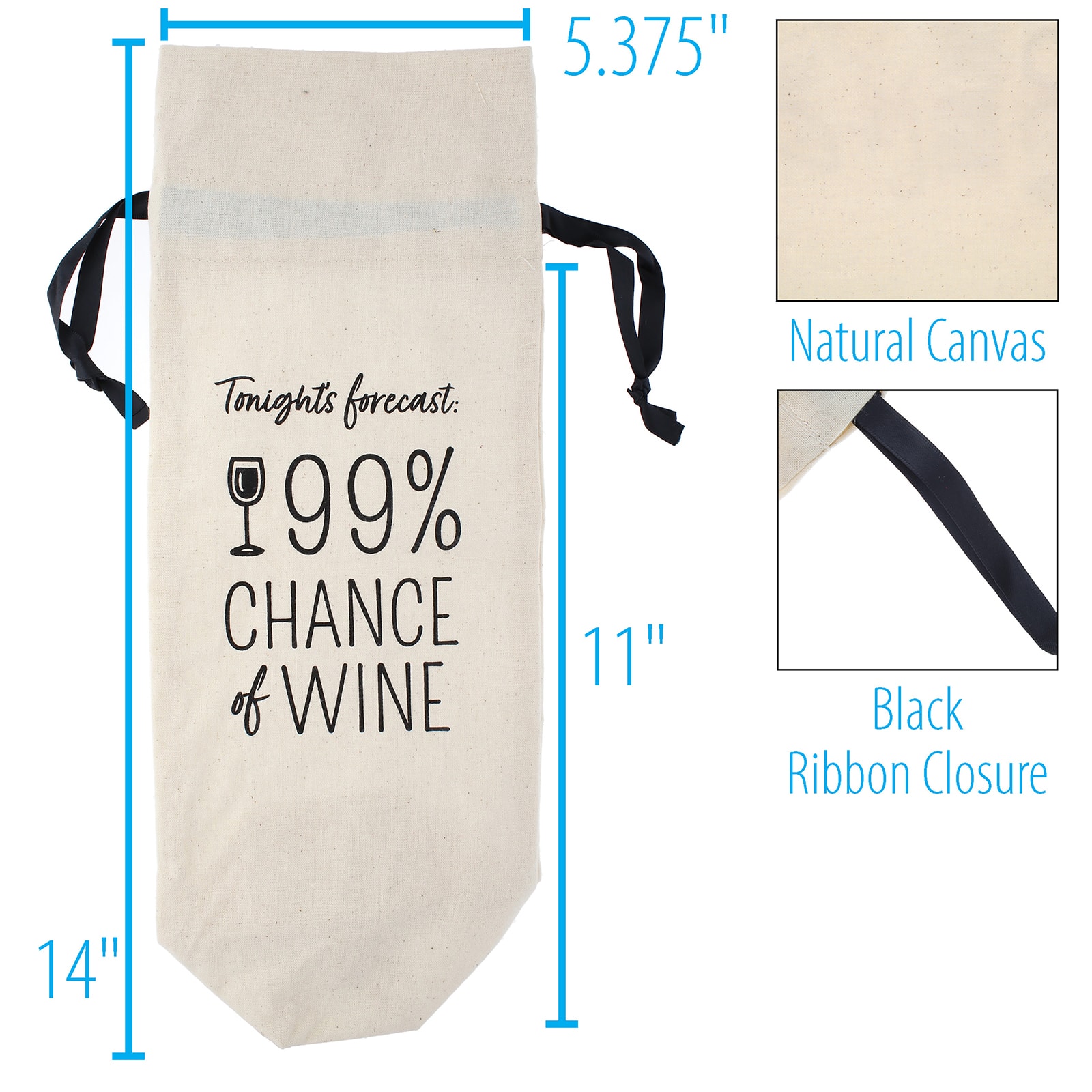 Personality Case™ Forecast Canvas Wine Bag