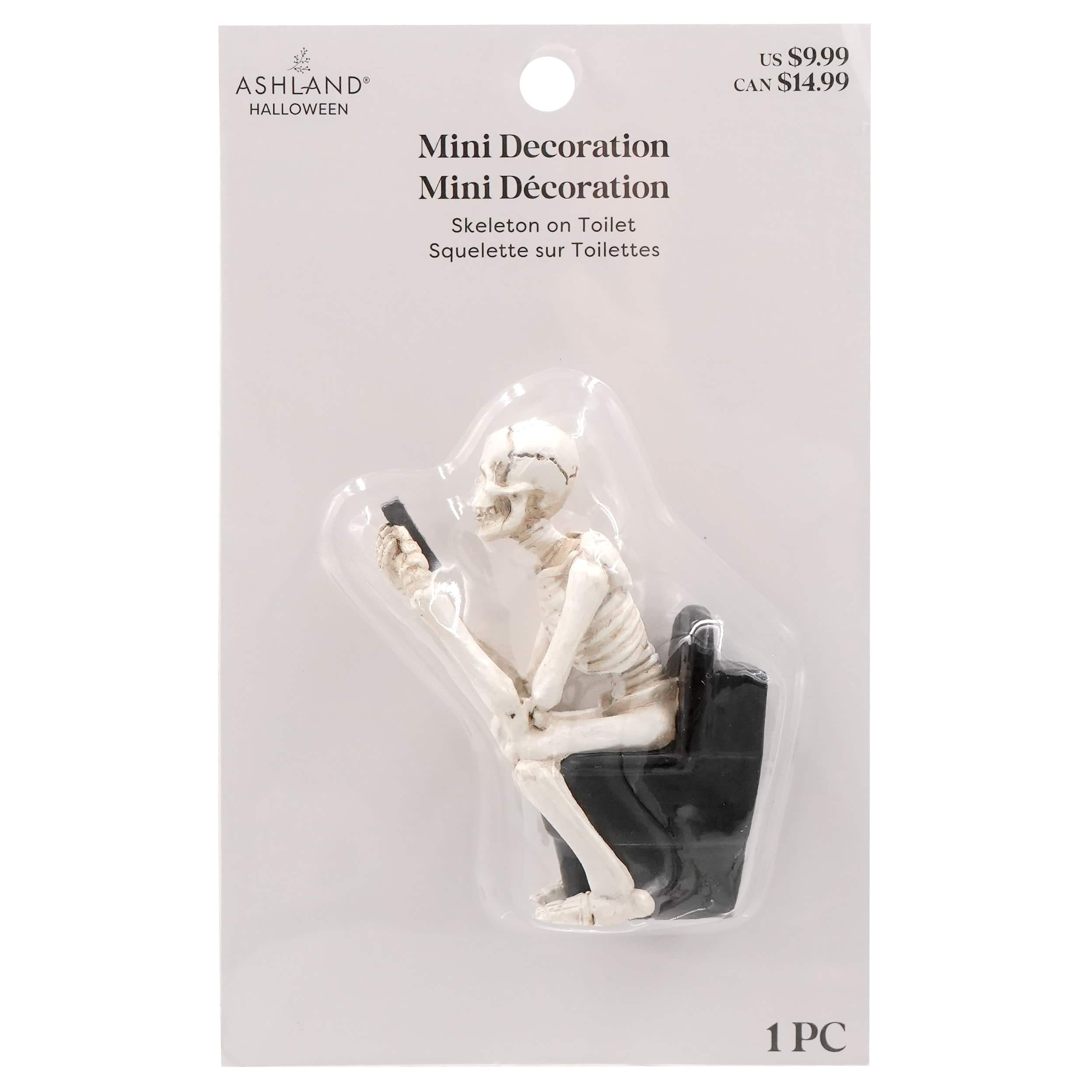 Mini Skeleton on Toilet by Ashland®