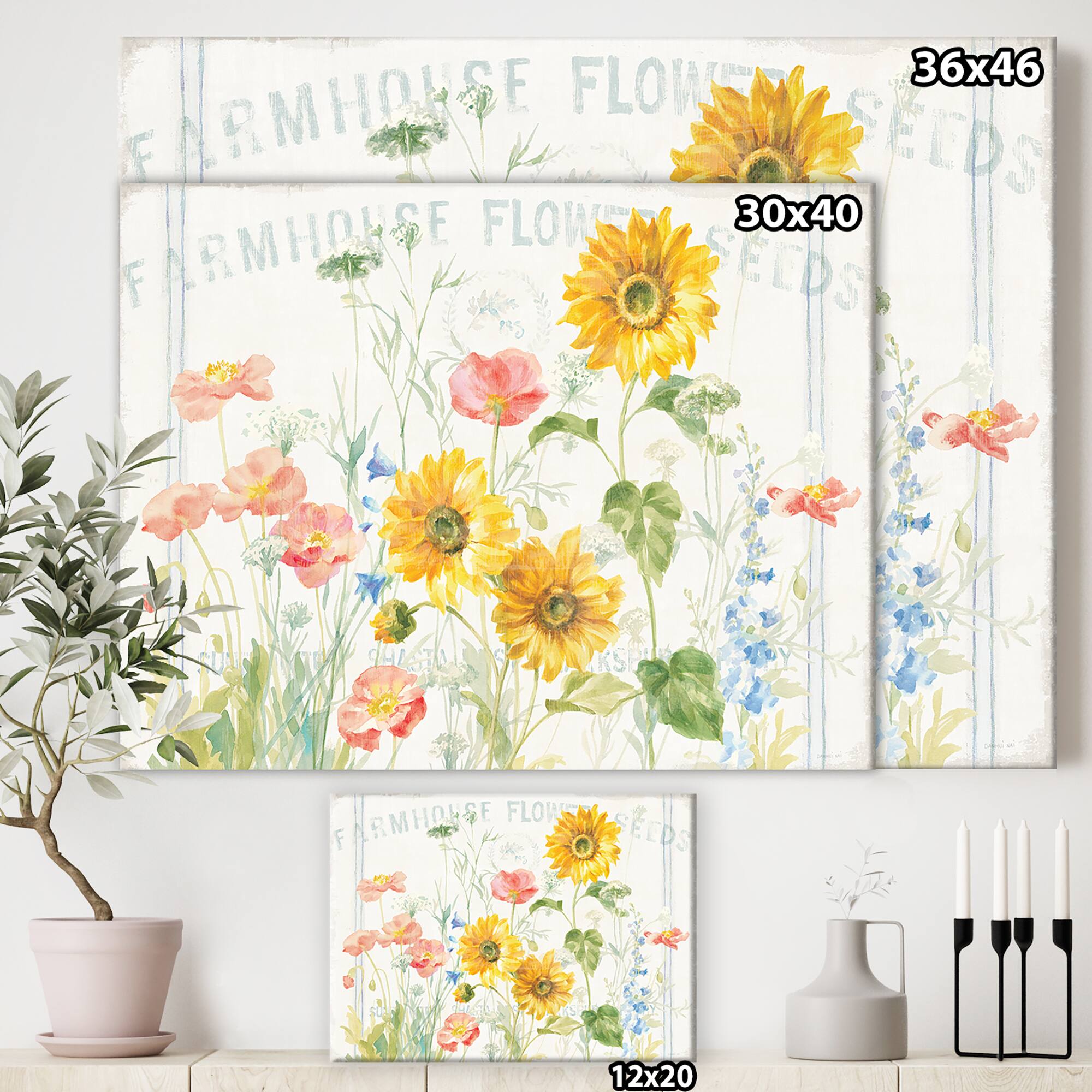 Designart - Floursack Florals I