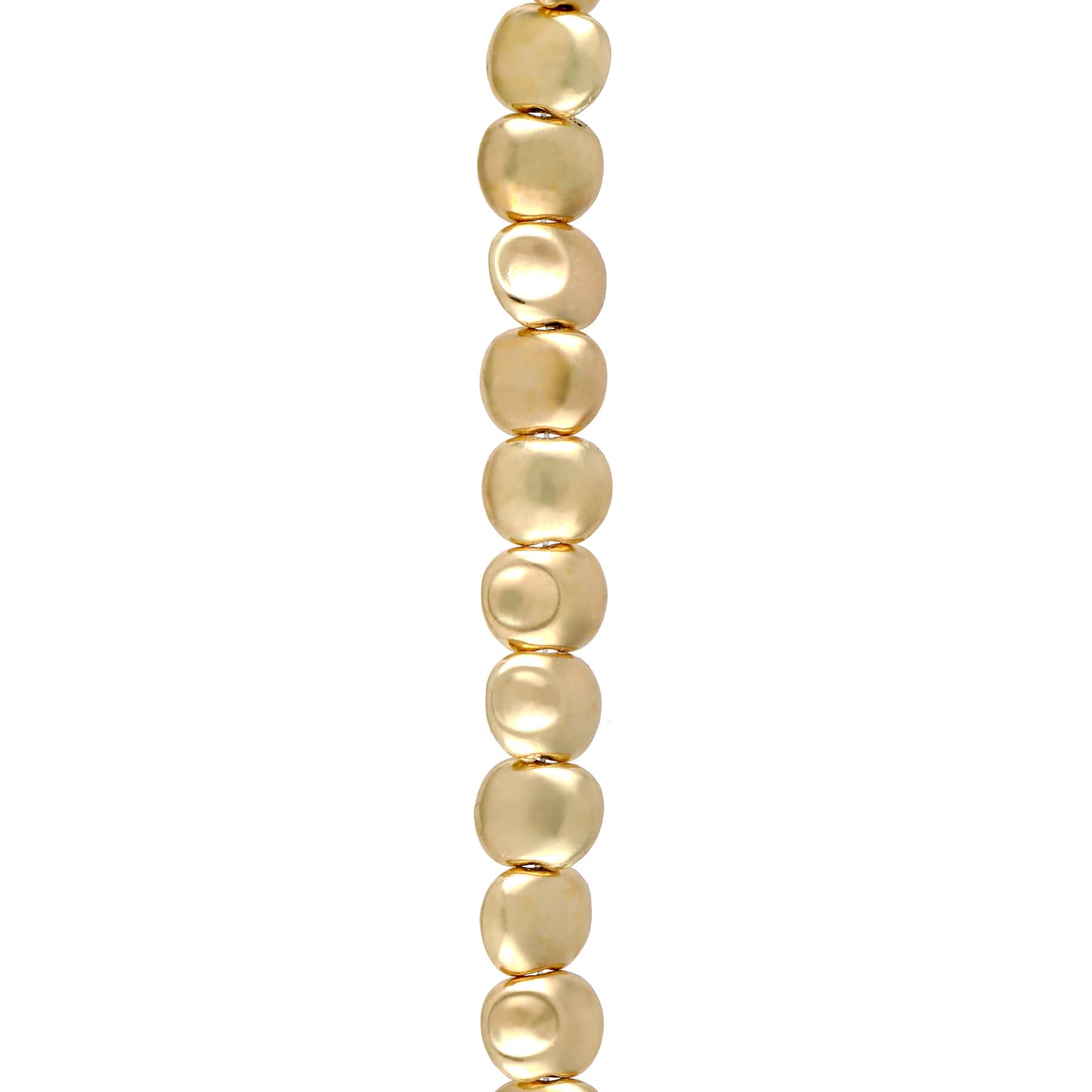 10.5mm Irregular Round Metal Beads
