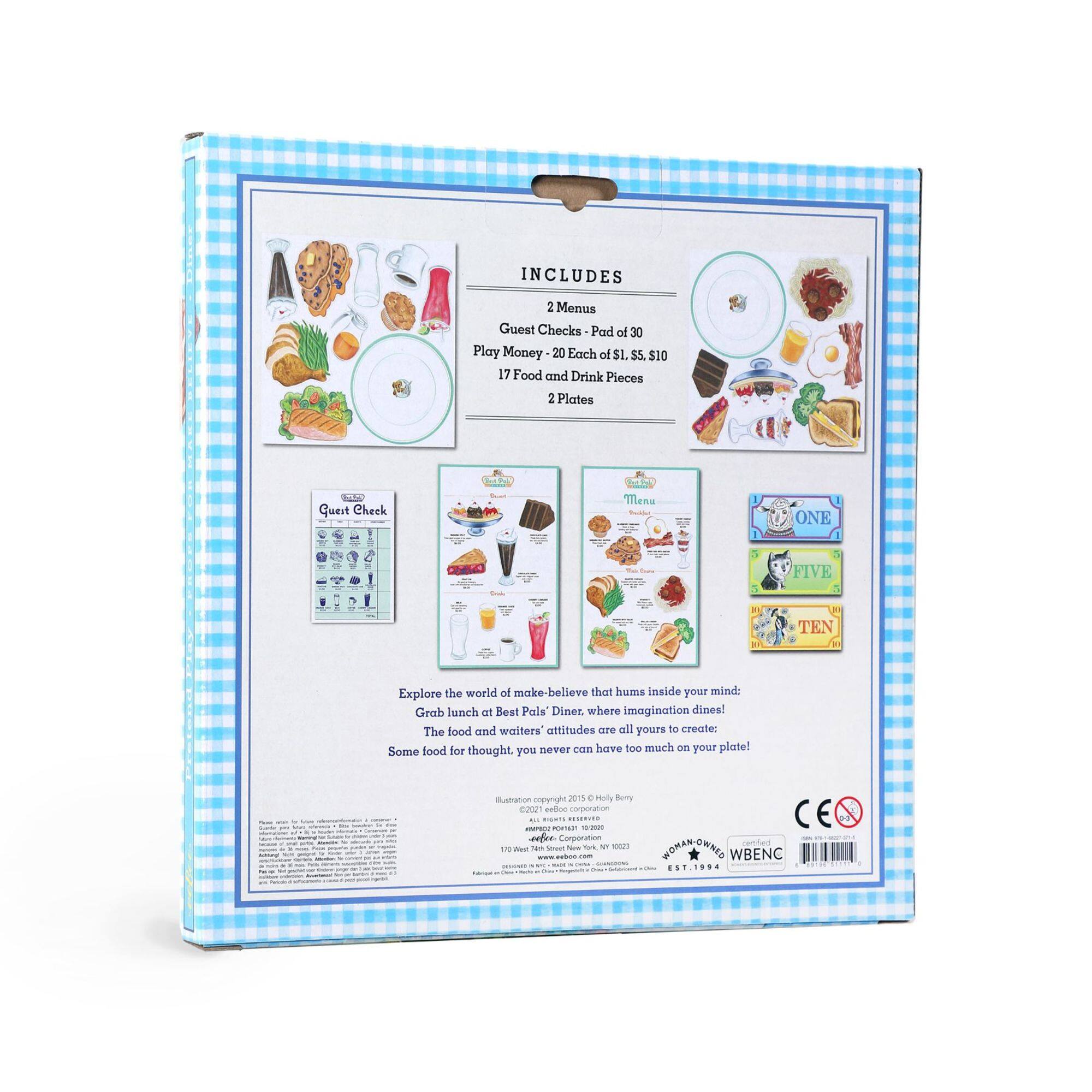 eeBoo Pretend Play Best Pals' Diner Set
