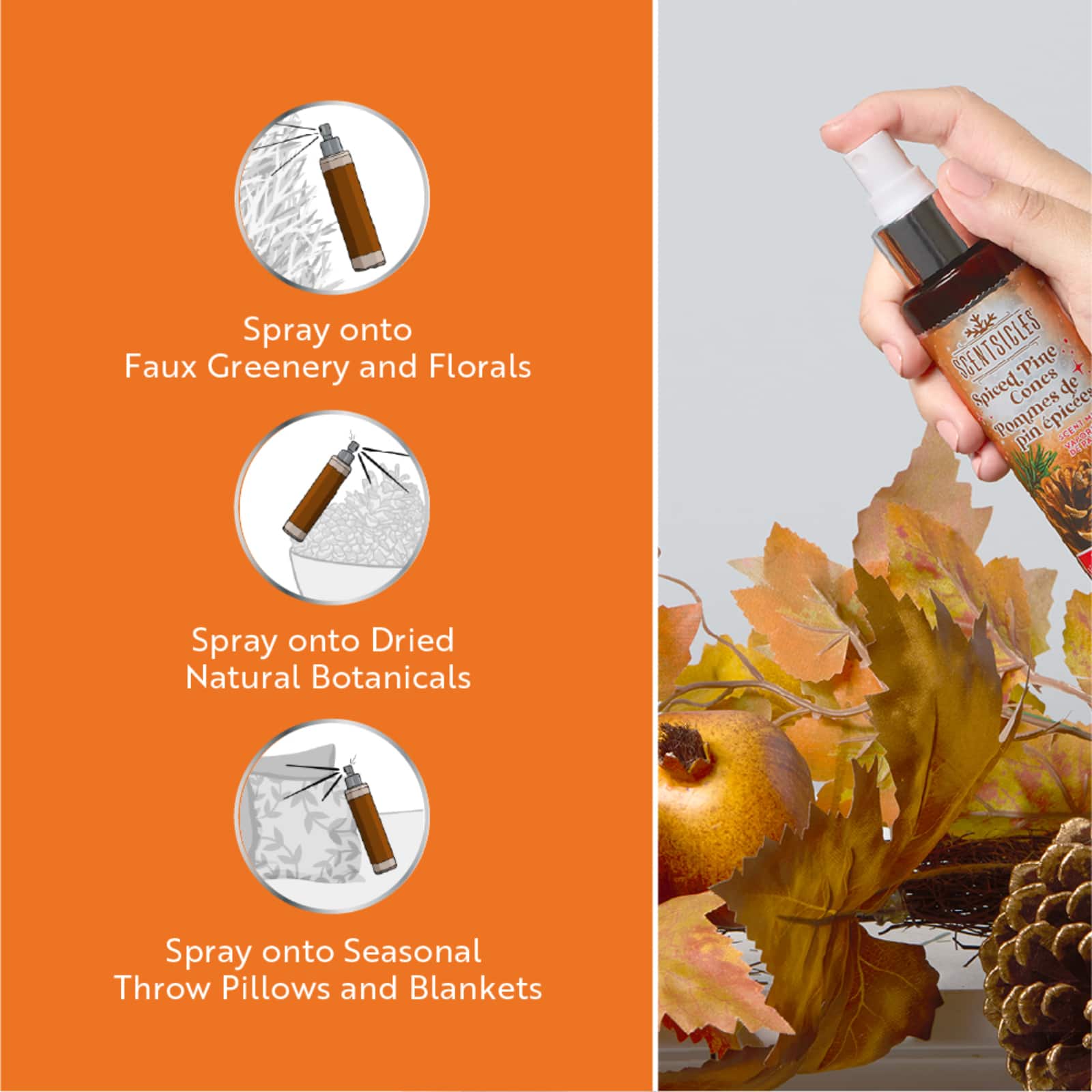 Scentsicles Scent Mister Into the Vanilla Woods, Autumn 'n Apples and Spiced Pine Cones, 3 pack