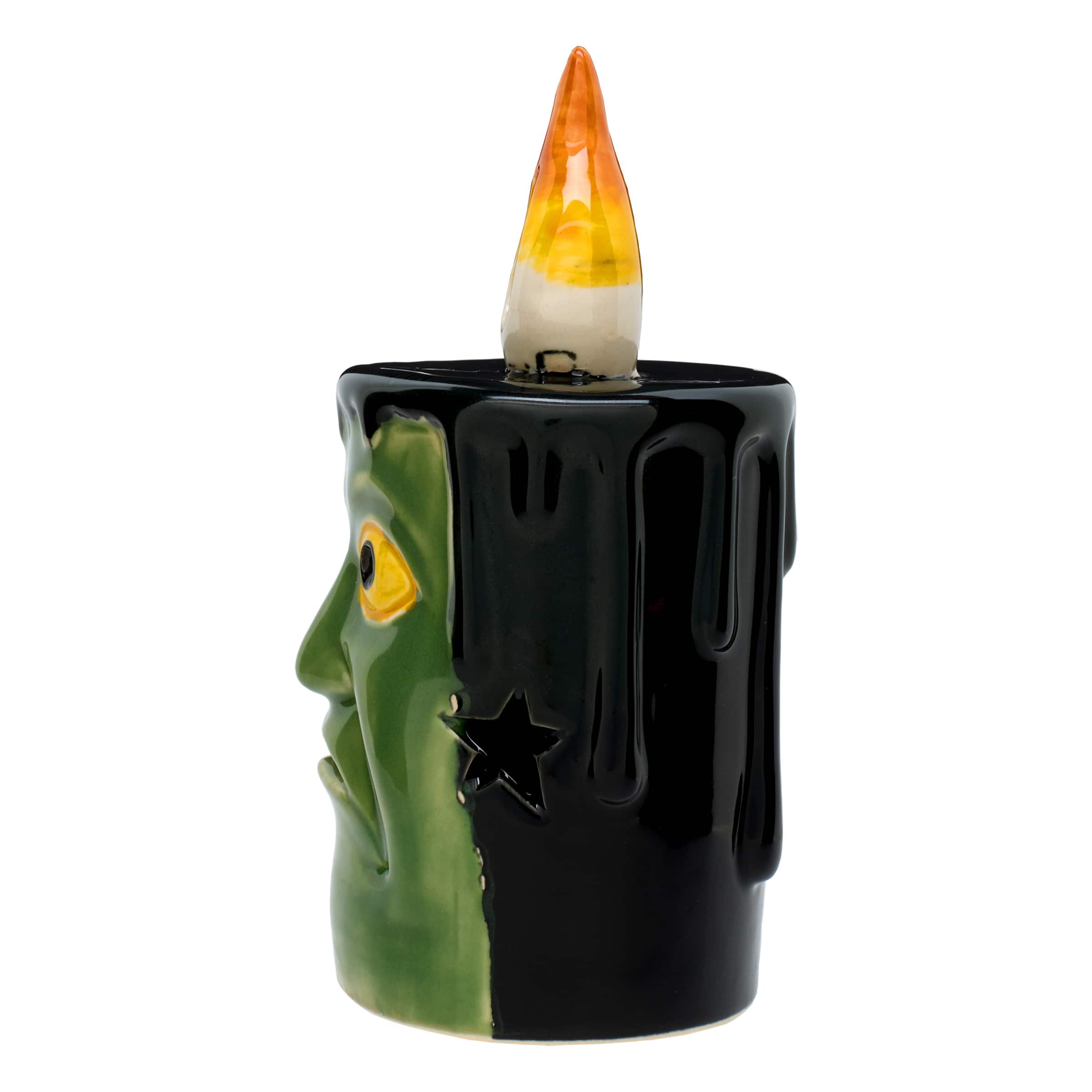 6" Green Frankenstein Candles with LED Lights, 2ct.