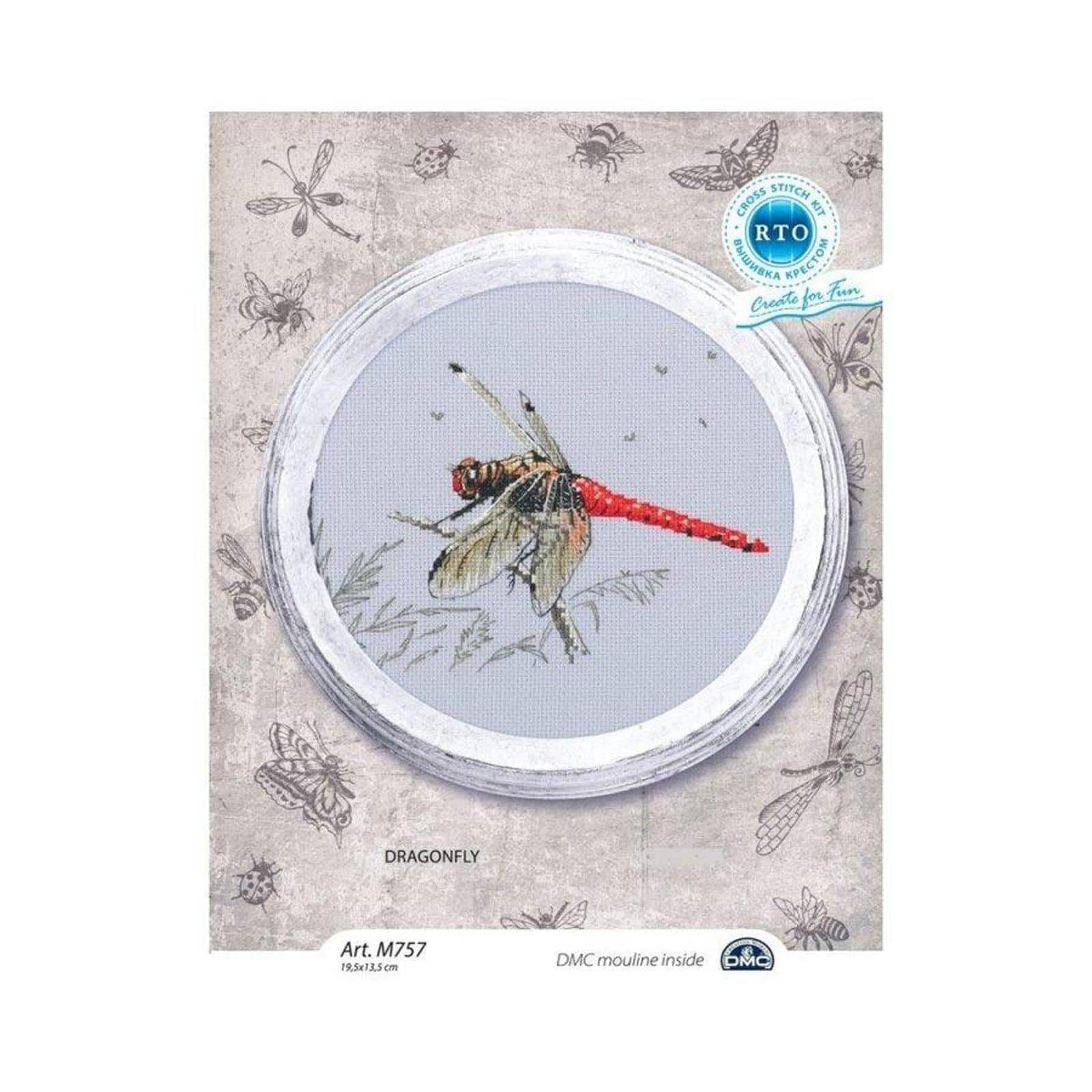 RTO Dragonfly on the Dandelion's Parachute Cross Stitch Kit