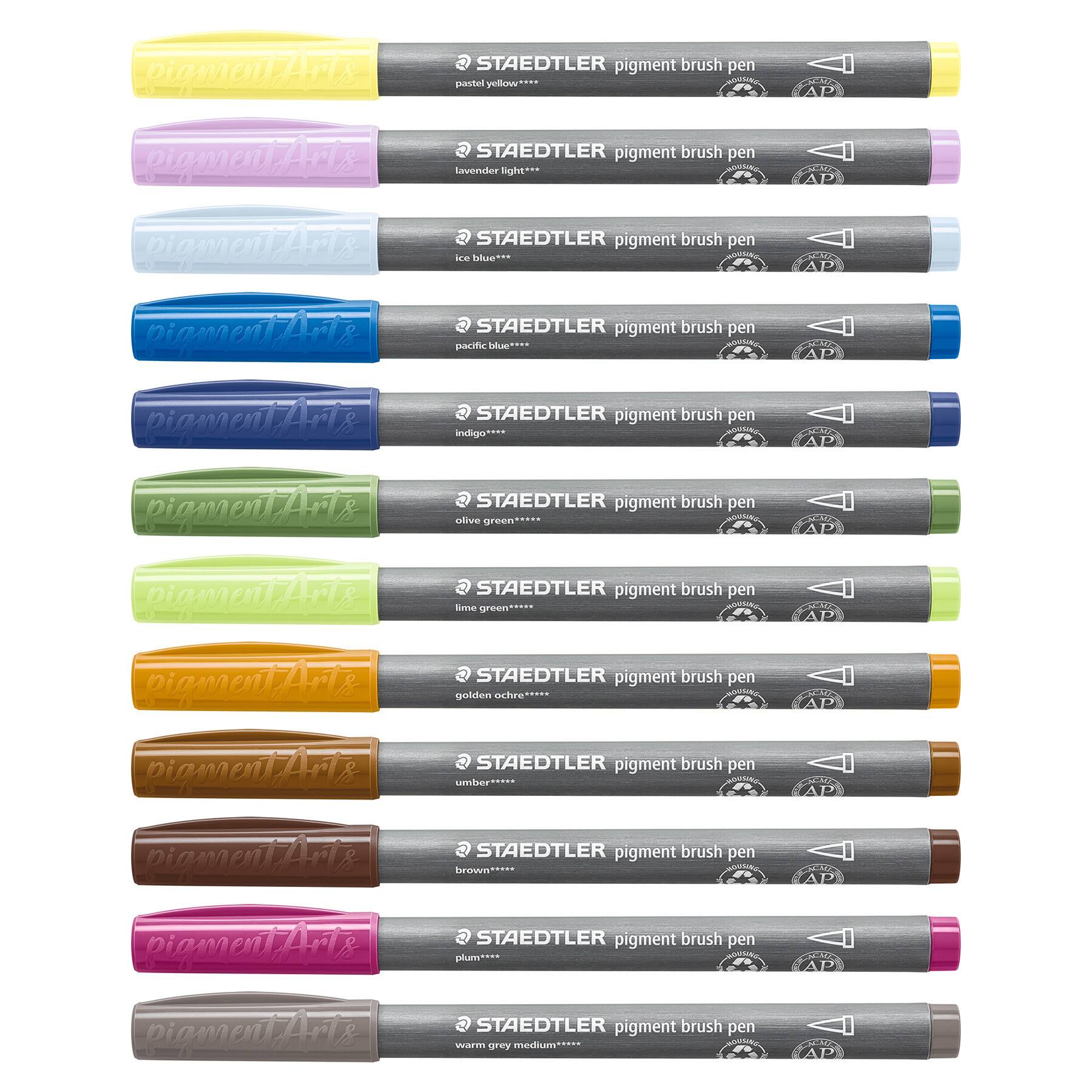 STAEDTLER® 12 Nature Color Pigment Arts Brush Pen Set