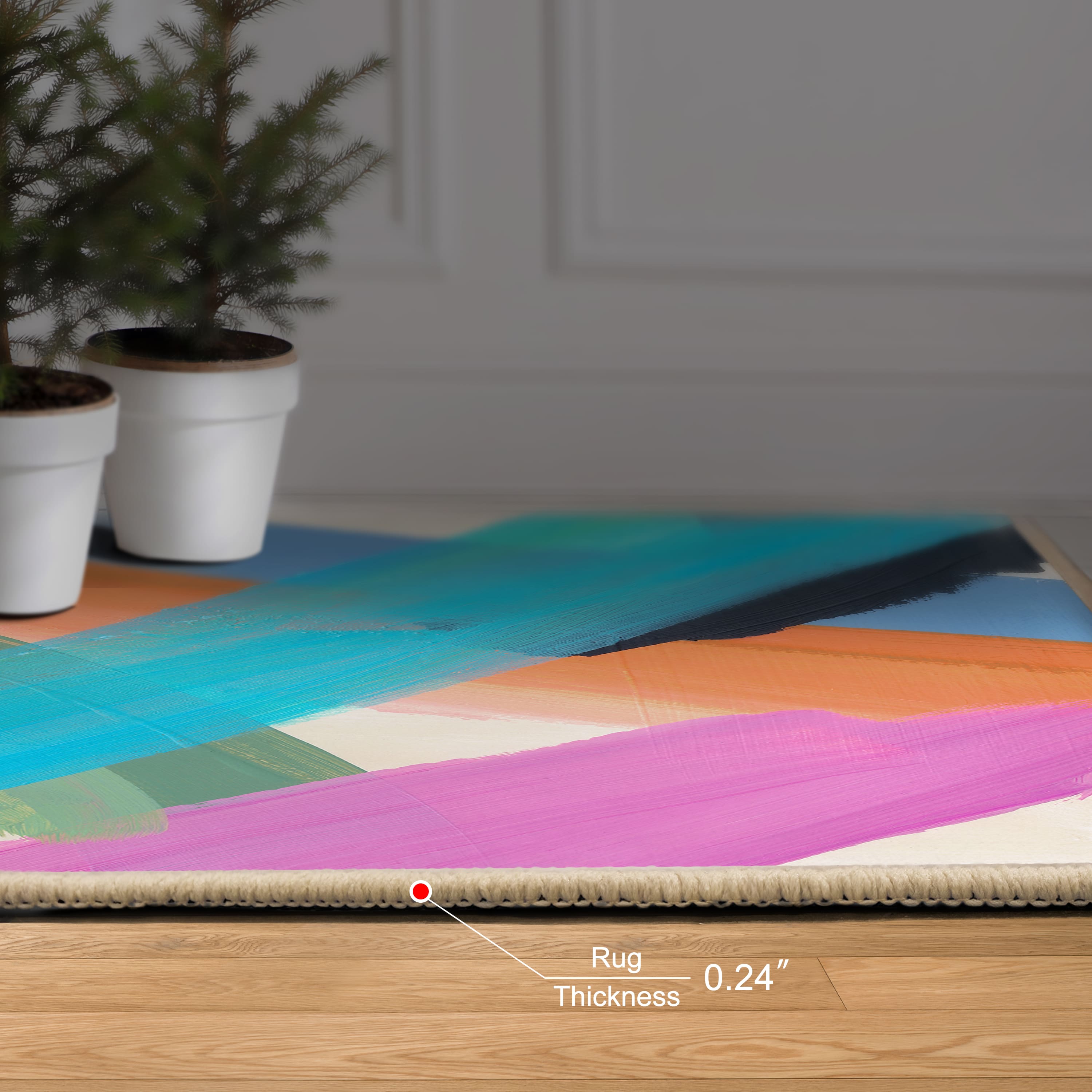 Empire Art Direct 5ft. x 7.5ft. The Script II B Tapis D'Art Washable Abstract Area Rug