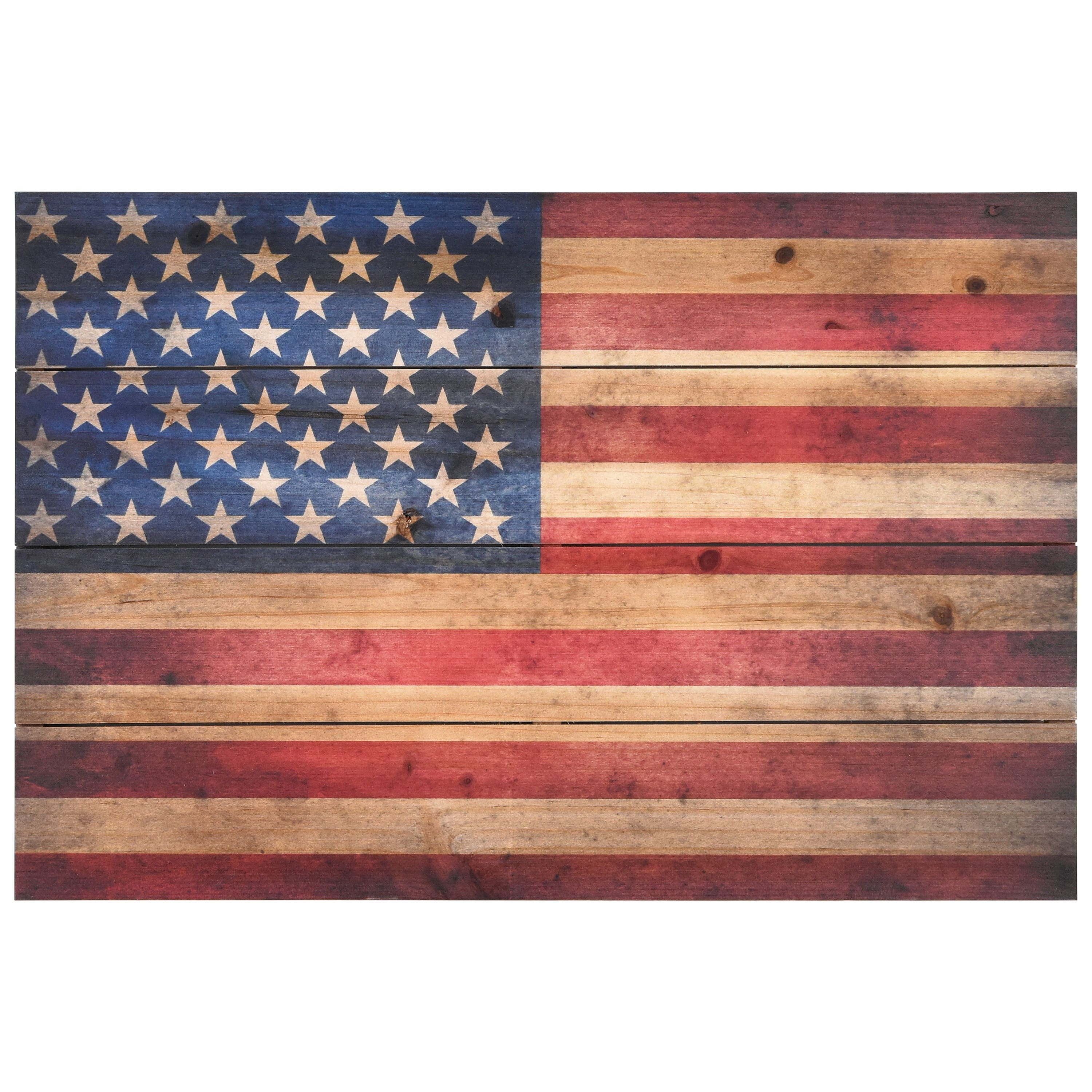 Empire Art Direct Arte de Legno American Dream Fir Wood Planks Wall Art