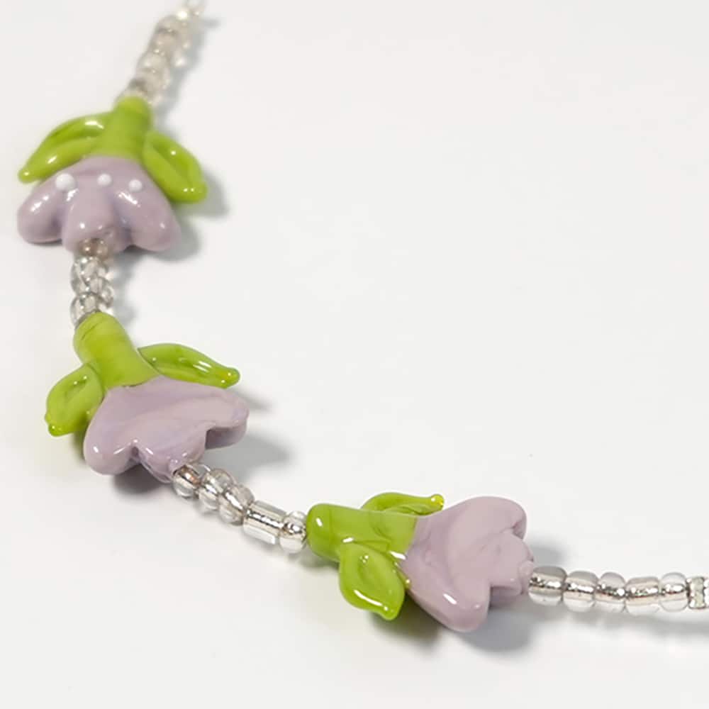 Jesse James Beads 20mm Purple Tulip Glass Beads