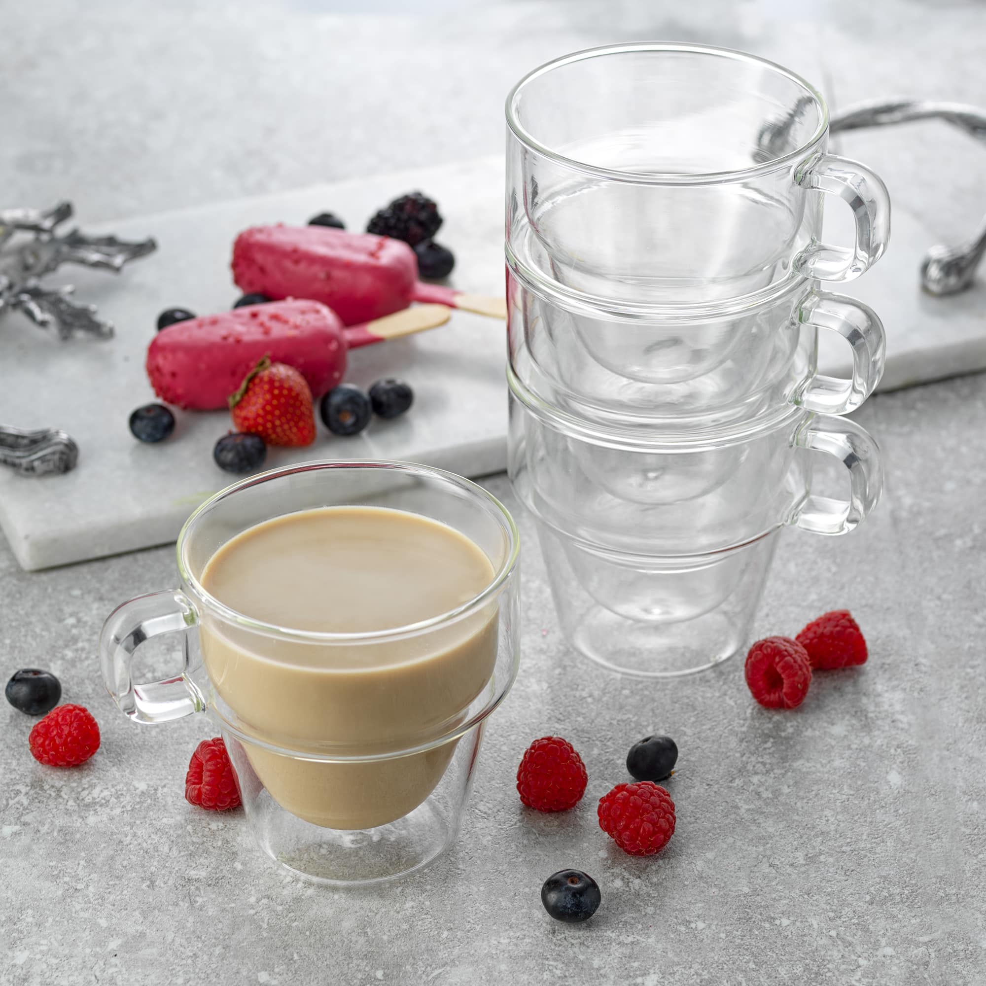JoyJolt® Stoiva Stackable Double Wall Glasses, 8ct.