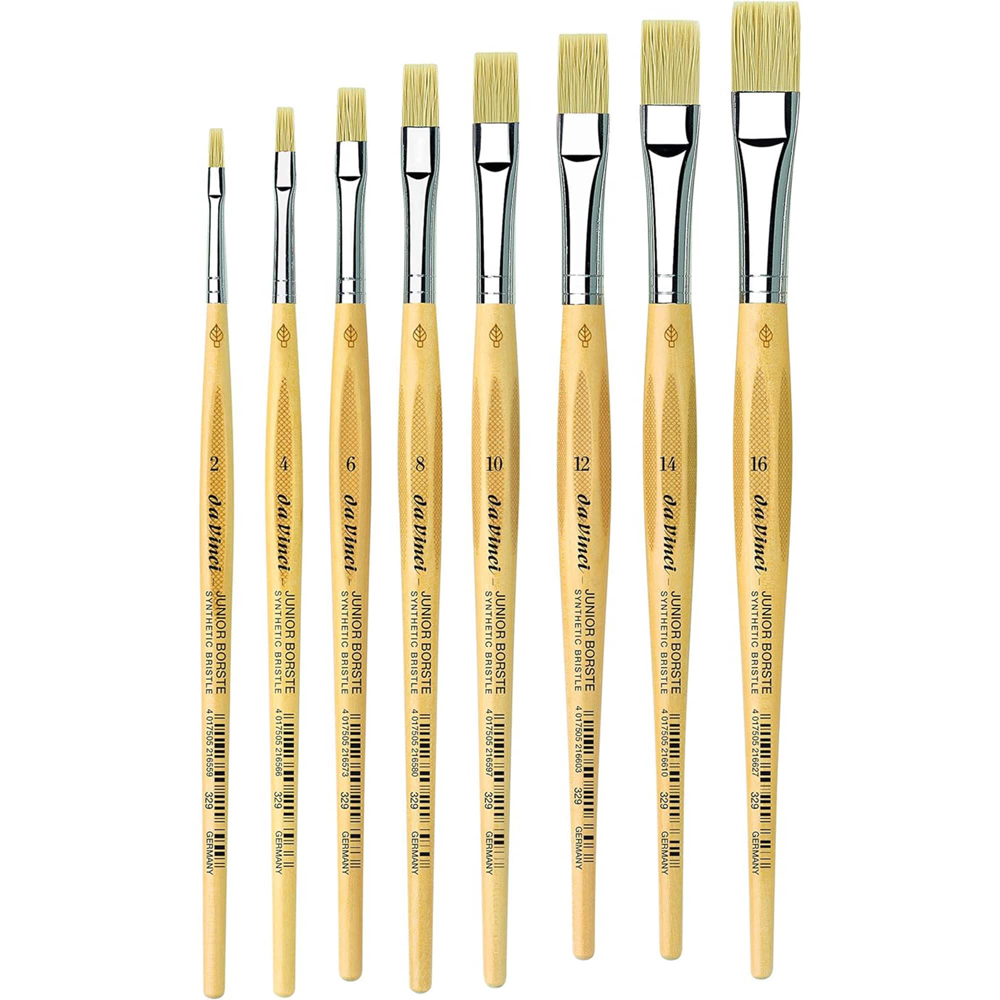 da Vinci JUNIOR BORSTE Synthetic Series 329 Student Flat Brush Set