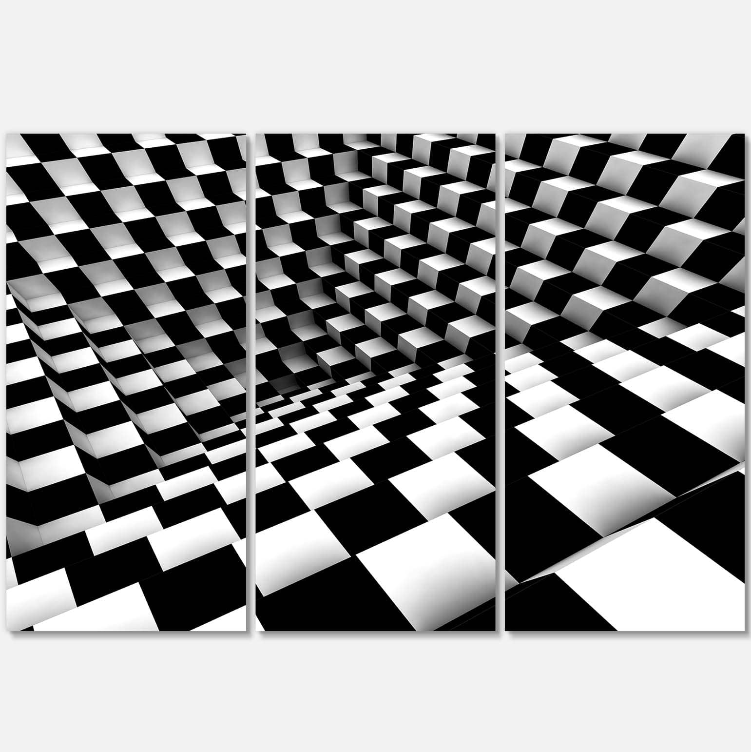 Designart - Optical Black and White Pattern