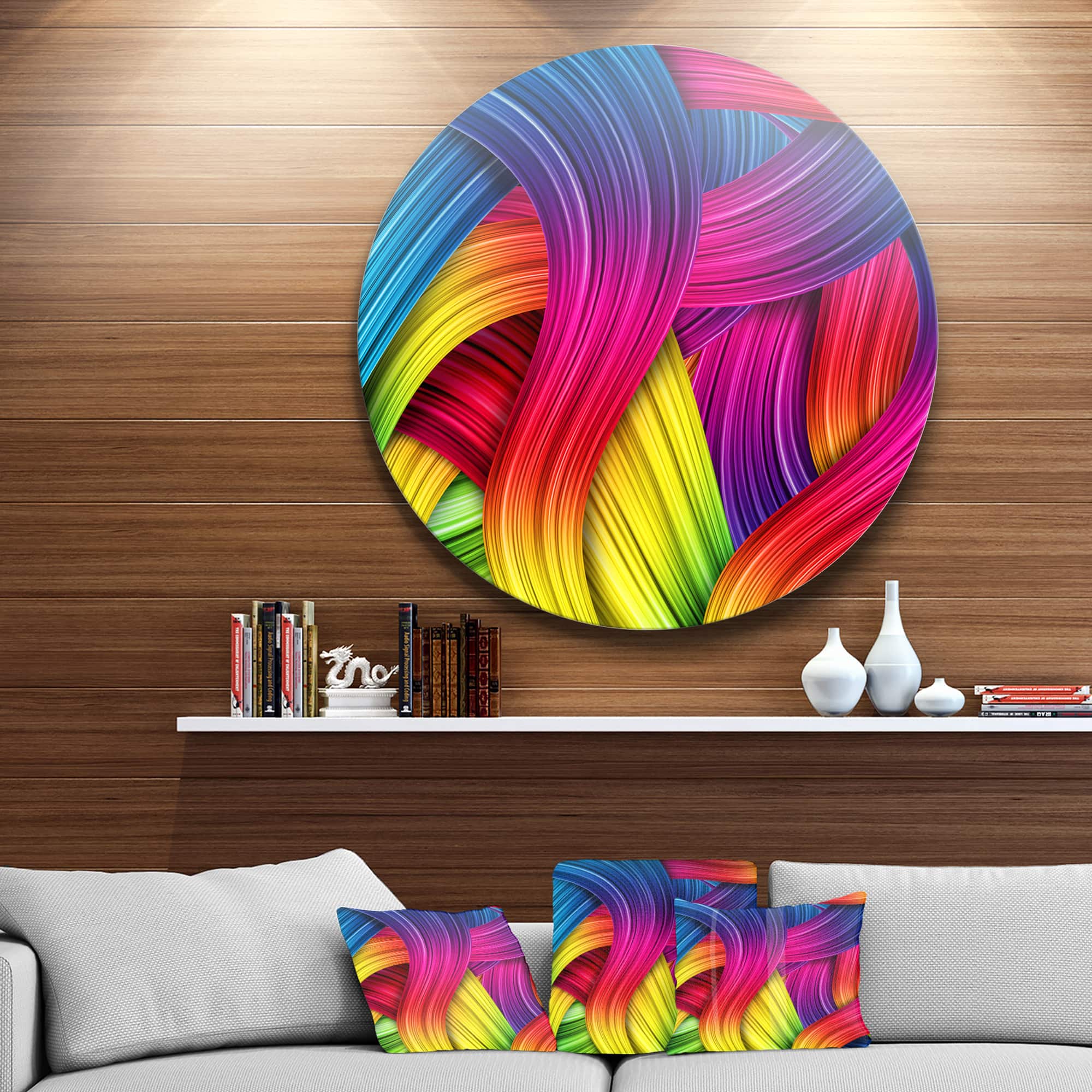 Designart - 3D Rainbow Art' Abstract Metal Artwork