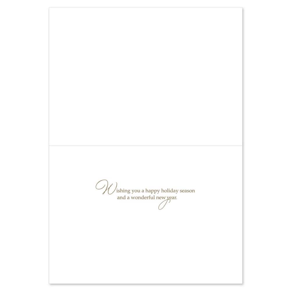 JAM Paper 5" x 7" Gold Sparkle Ornament Cards & Matching Envelopes Set, 18ct.