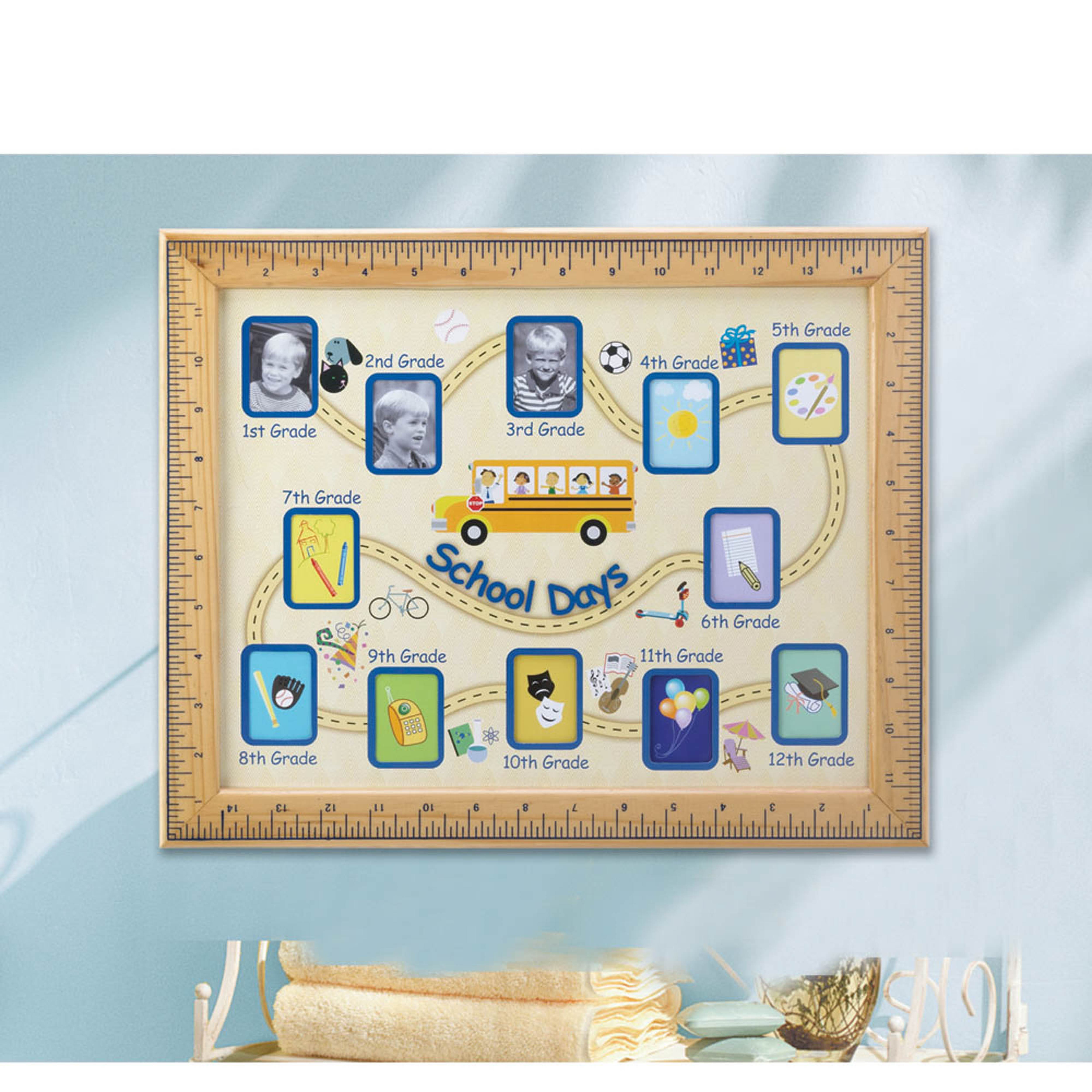 12 Opening Class 1-12 Photo School Days Wall Frame