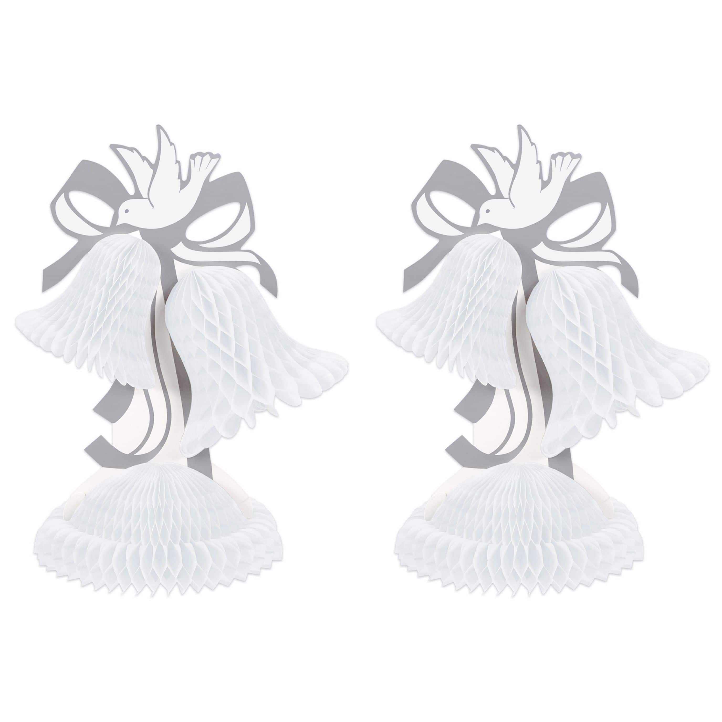 Beistle 12" White Tissue Bell Centerpieces, 2ct.