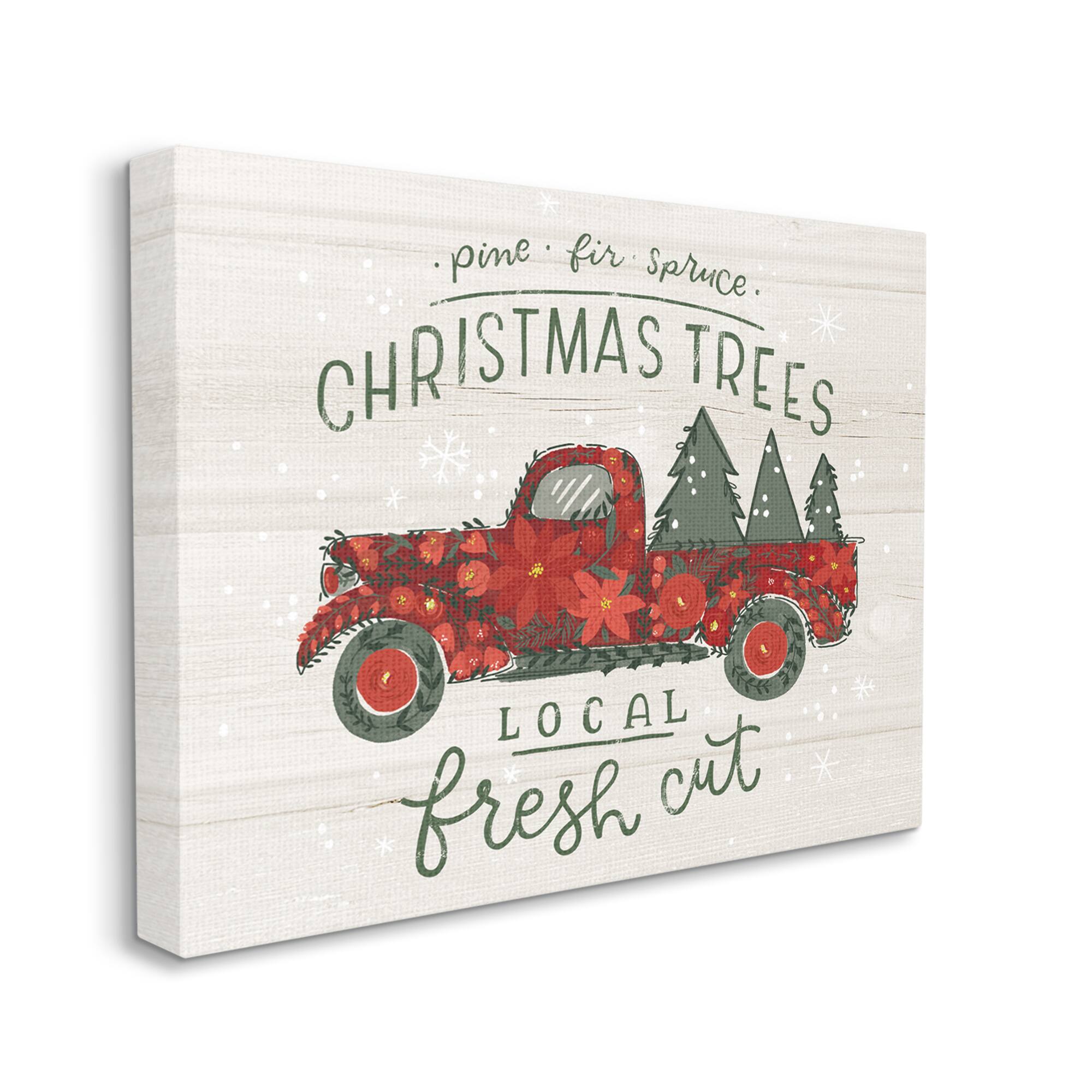 Stupell Industries Local Fresh Cut Christmas Trees Canvas Wall Art