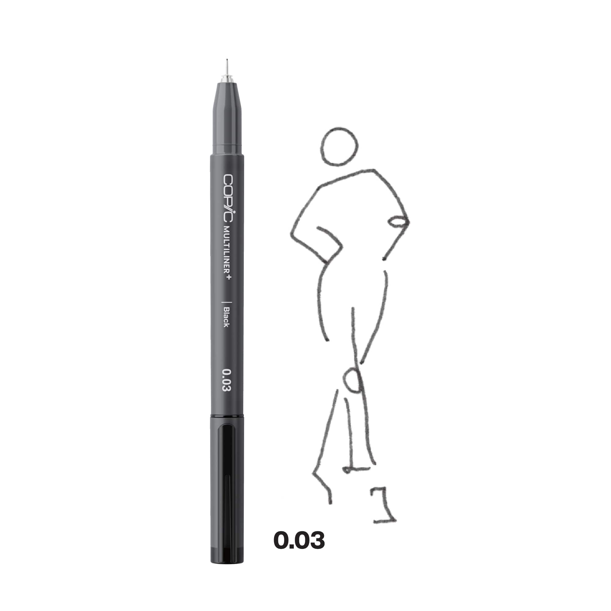 Copic® Multiliner+ 0.03mm Black Pens, 3ct.