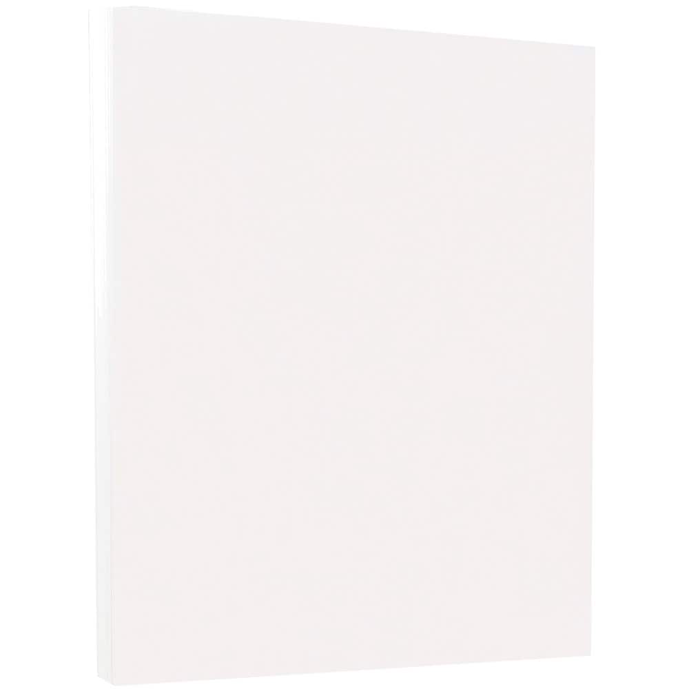 JAM Paper White 8.5" x 11" 67lb. Bristol Vellum Cardstock, 100 Sheets