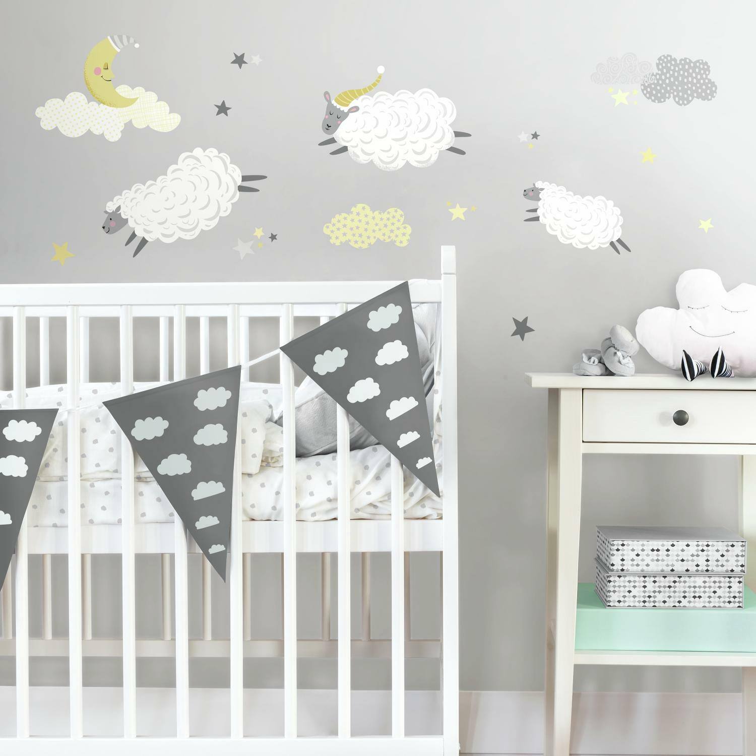 RoomMates Counting Sheep Peel & Stick Wall Decals