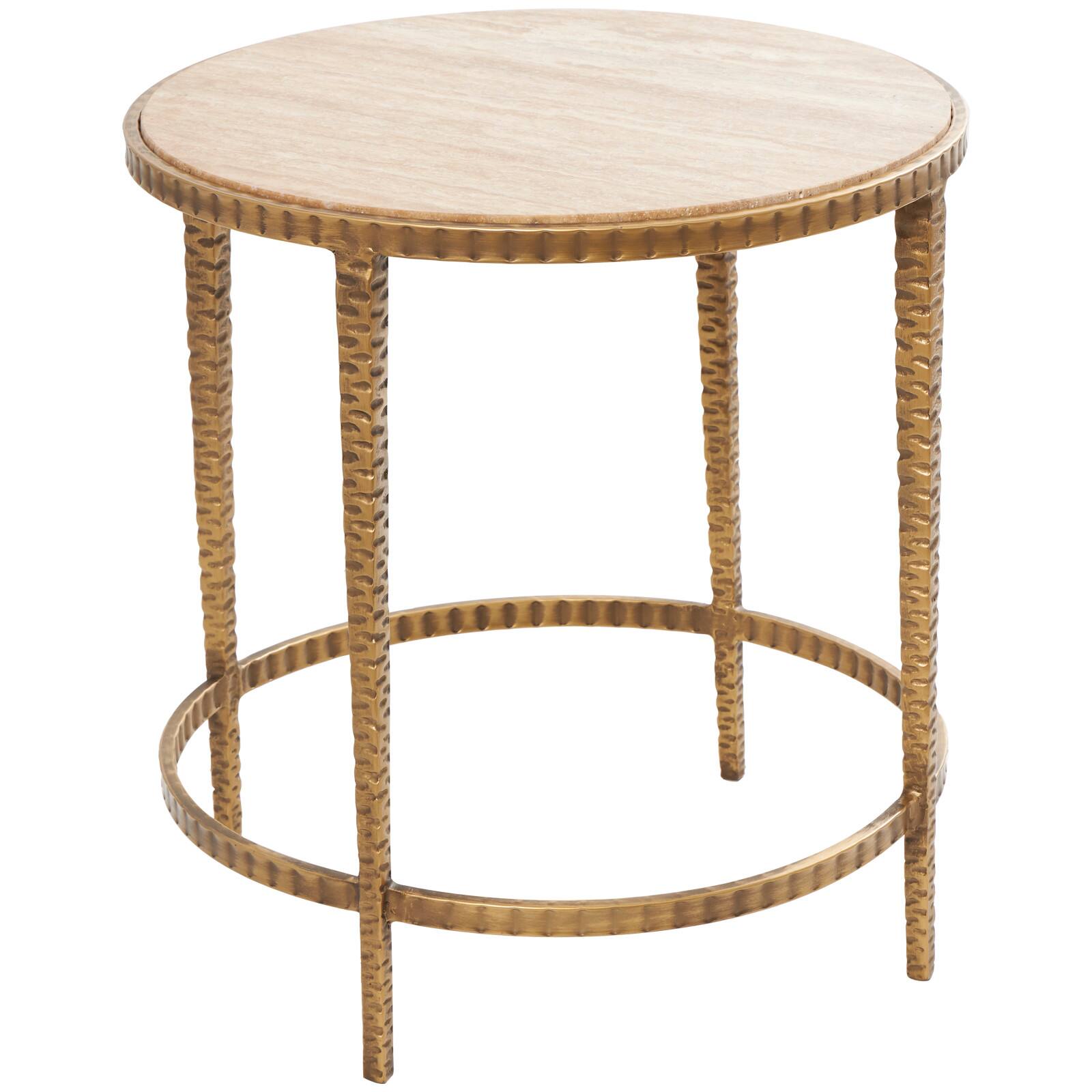 20" Gold Metal Accent Table