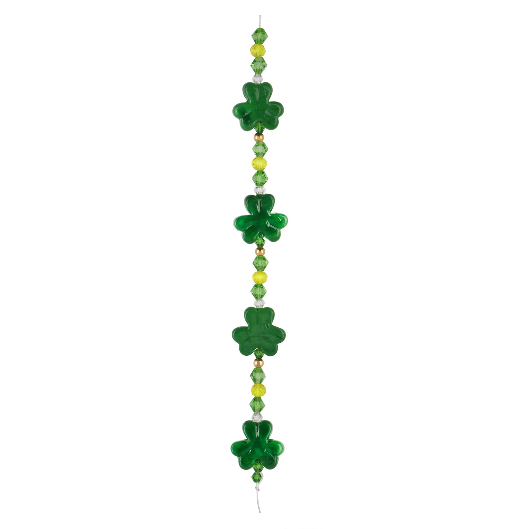 Green Lampwork Glass Clover Beads by Bead Landing™