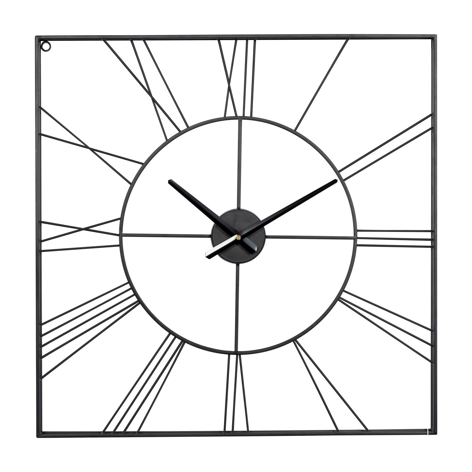 CosmoLiving by Cosmopolitan 24" Metal Square Wall Clock