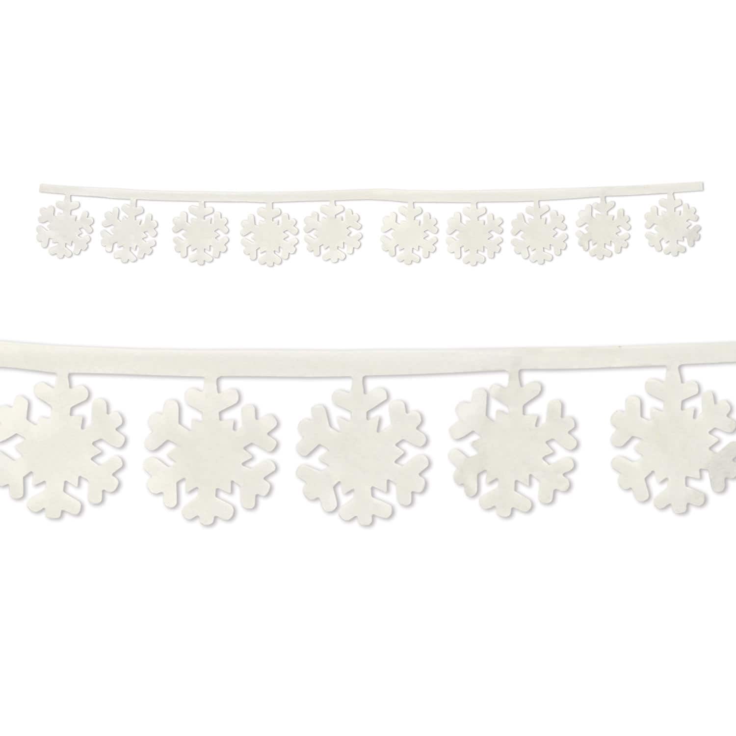 Beistle 3.9ft. Snowflake Fabric Garlands, 4ct.