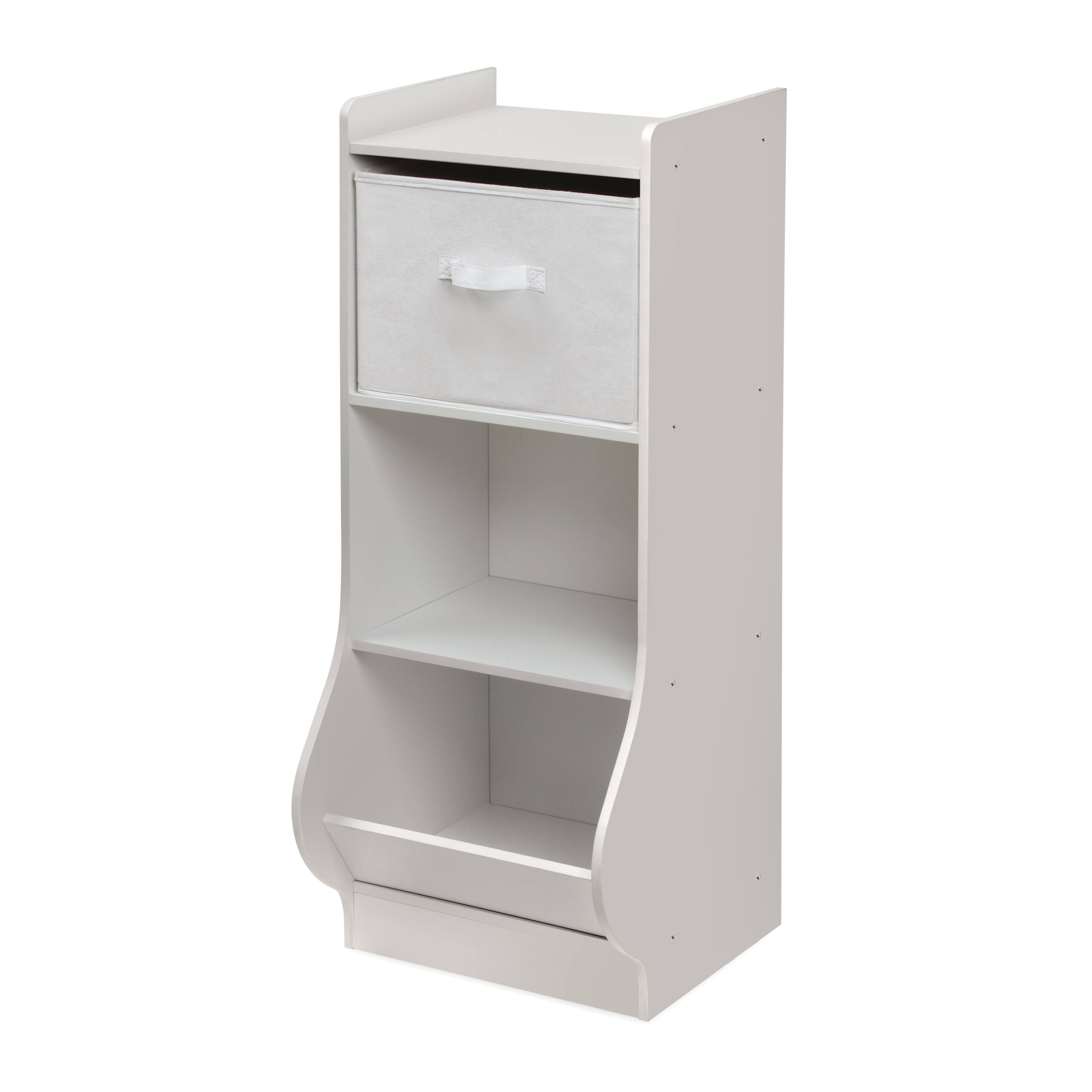 Badger Basket White Upright Storage Nook With Reversible Basket