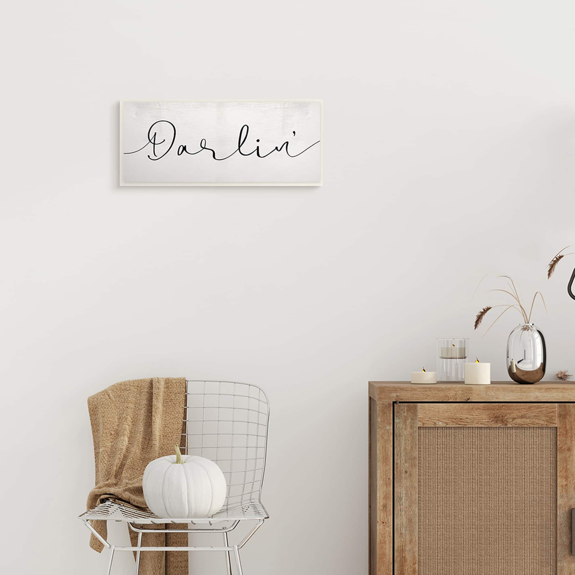 Stupell Industries Darlin' Wooden Wall Plaque