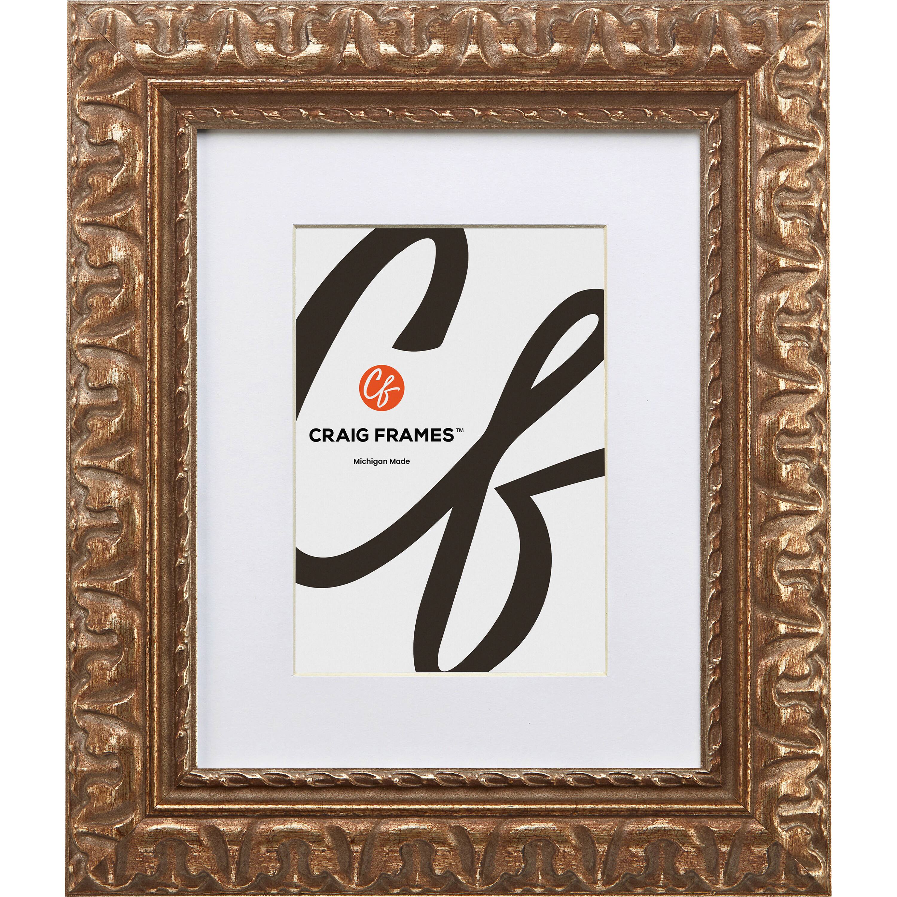 Craig Frames 4 Pack Bravada Ornate Bronze Picture Frame with Mat