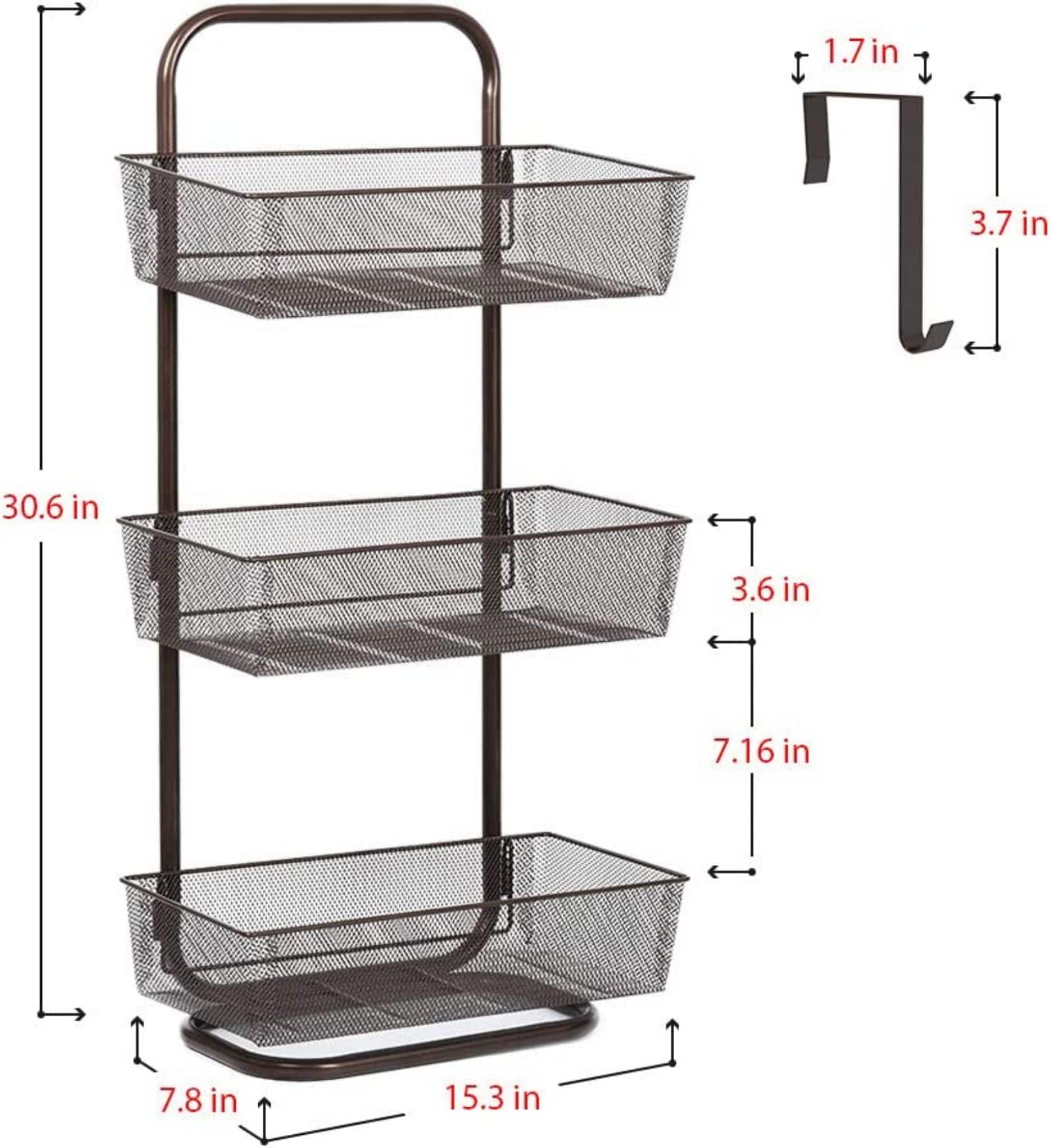 NEX™ 15" Over the Door Basket Organize
