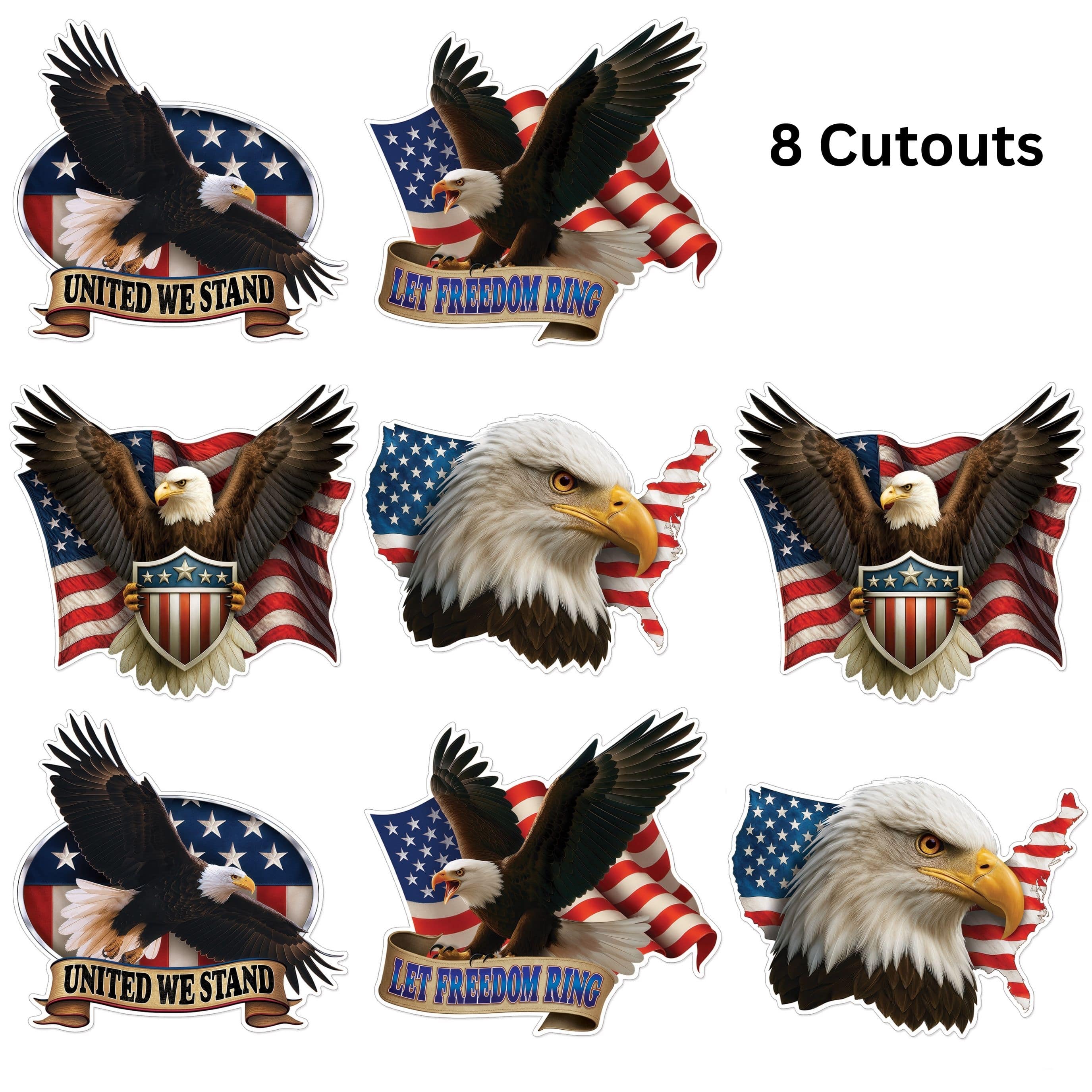 Beistle Patriotic Eagle Cutouts Set
