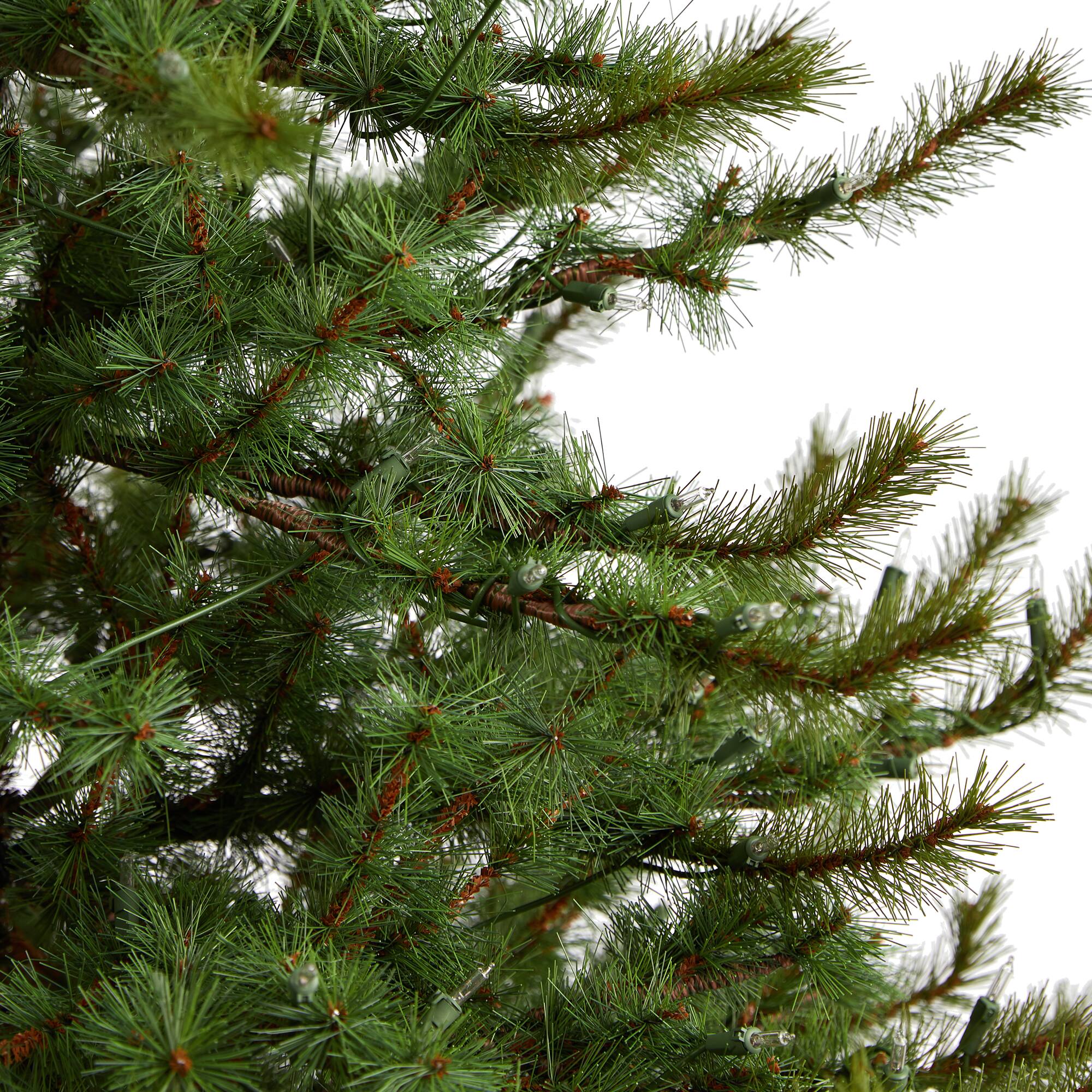 6ft. Pre-Lit Vancouver Mountain Pine Artificial Christmas Tree, Clear Lights