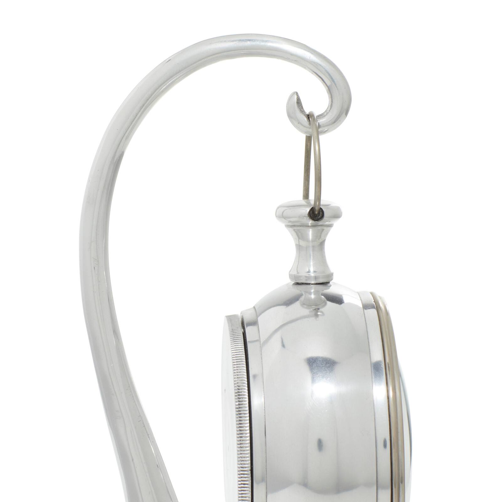 11" Silver Aluminum Coastal Clock